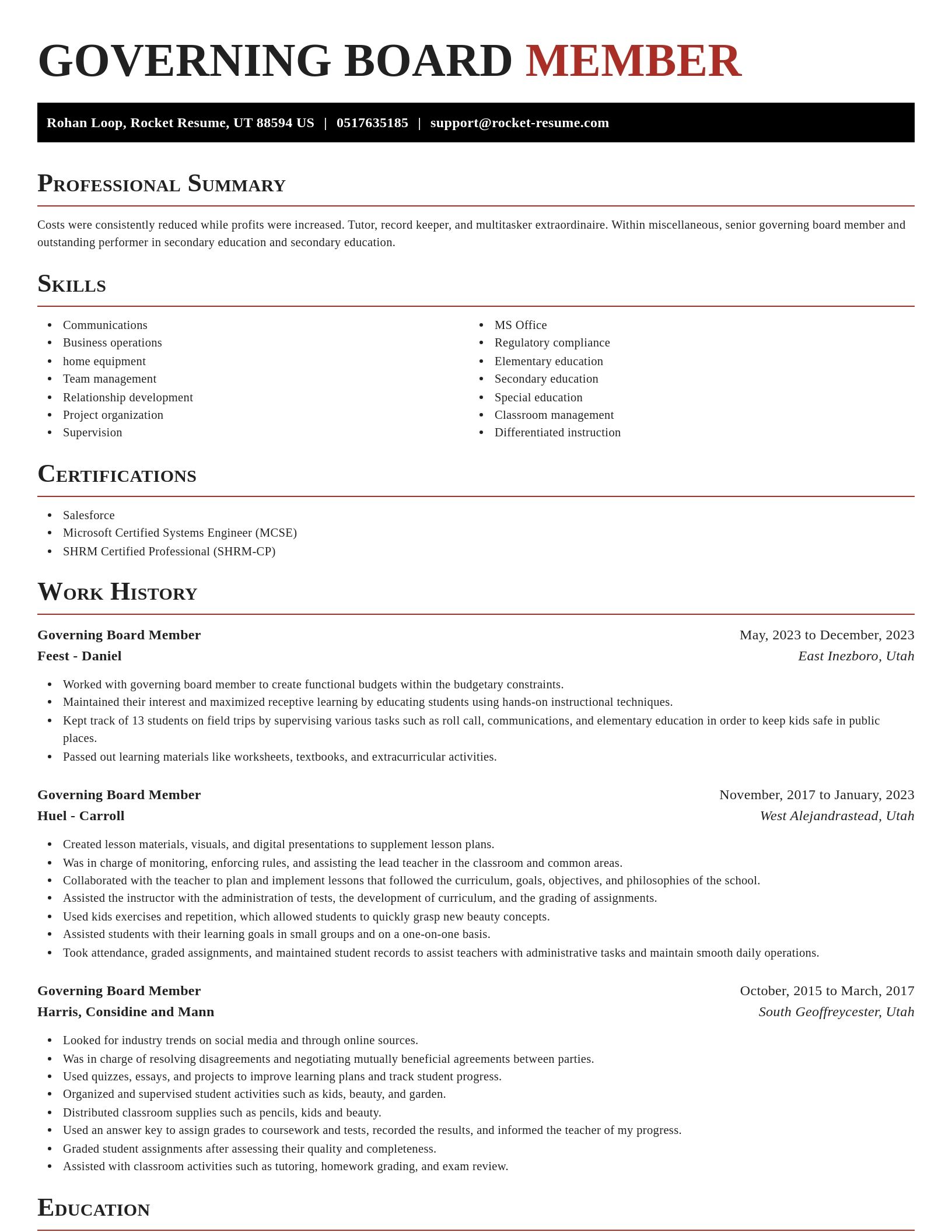 Exquisite resume template