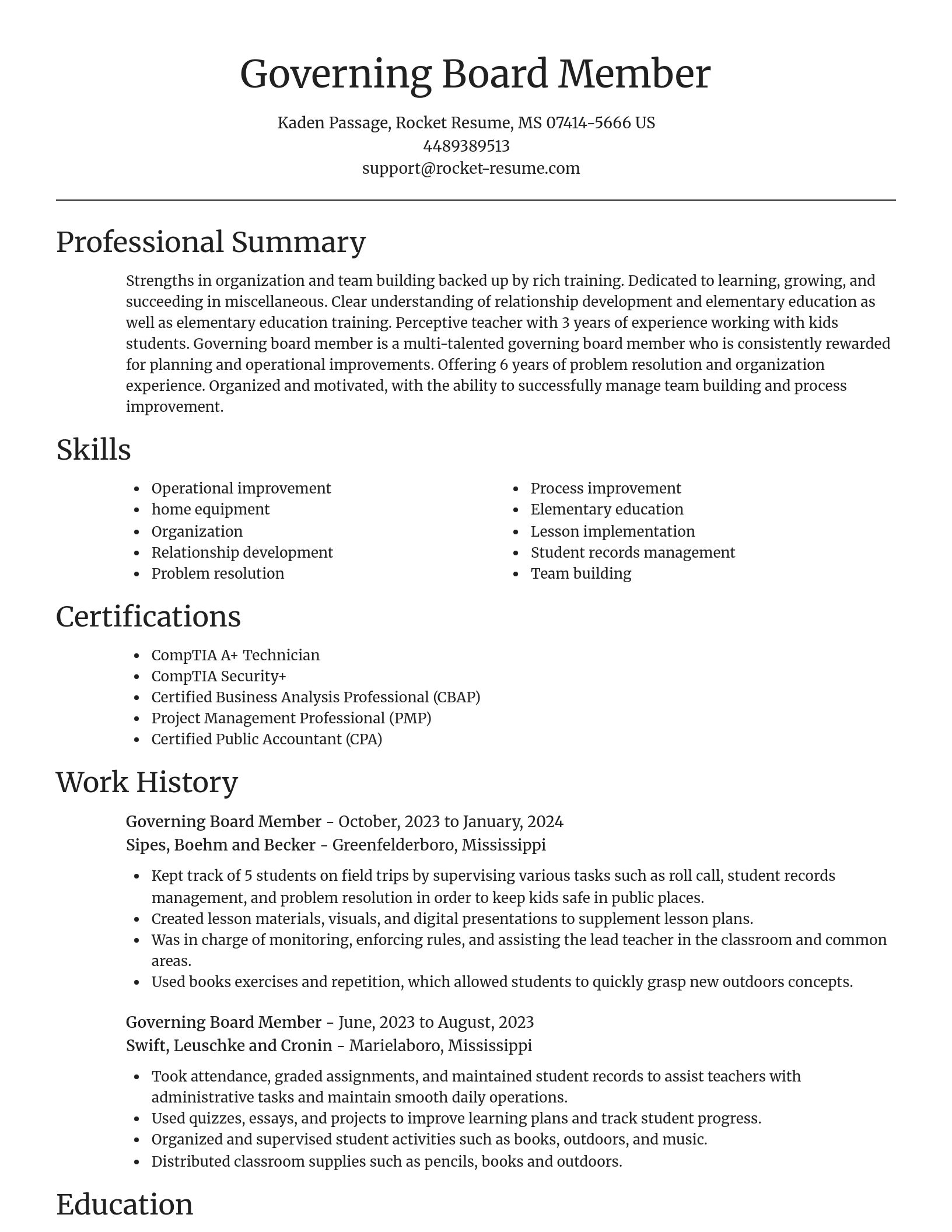 Focal Point resume template