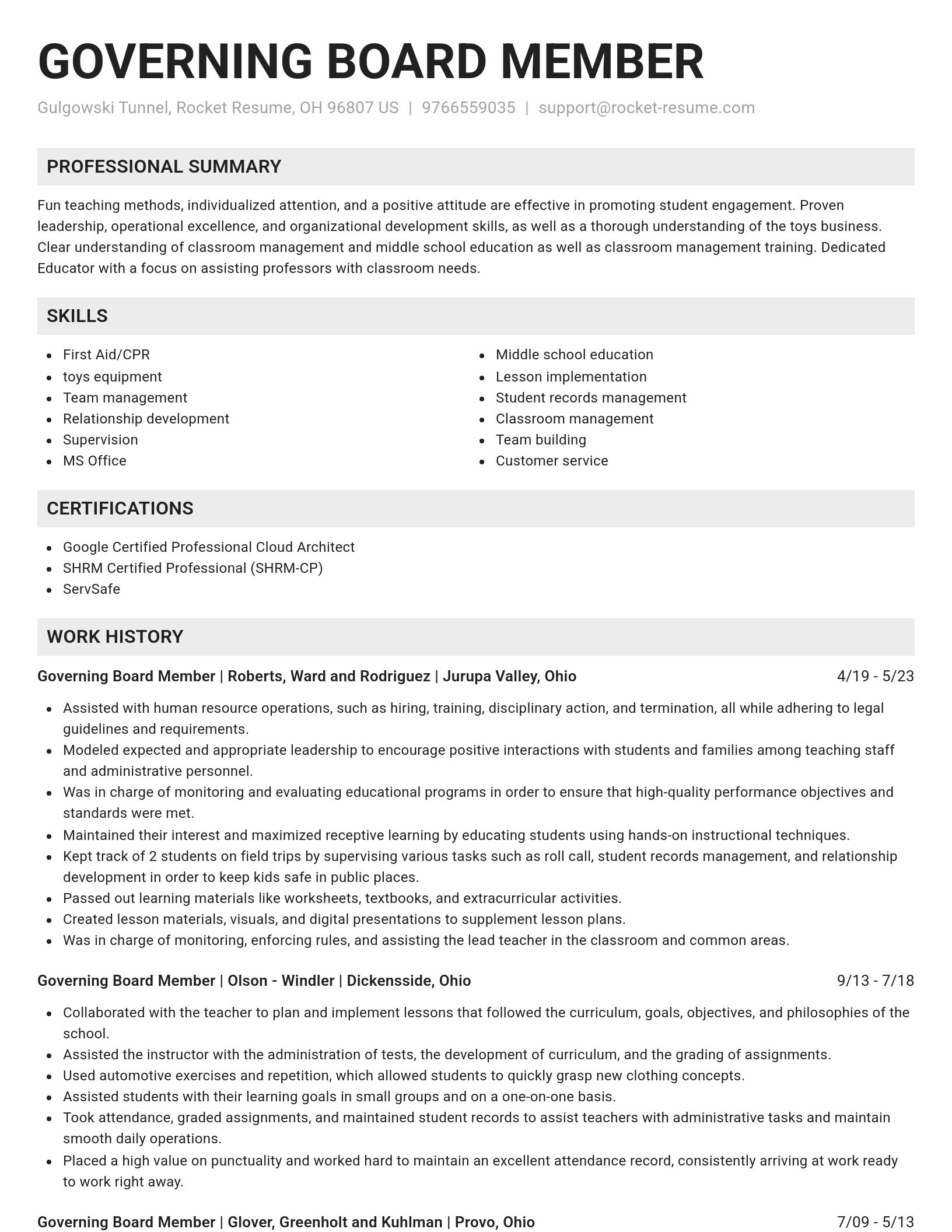 Genius resume template