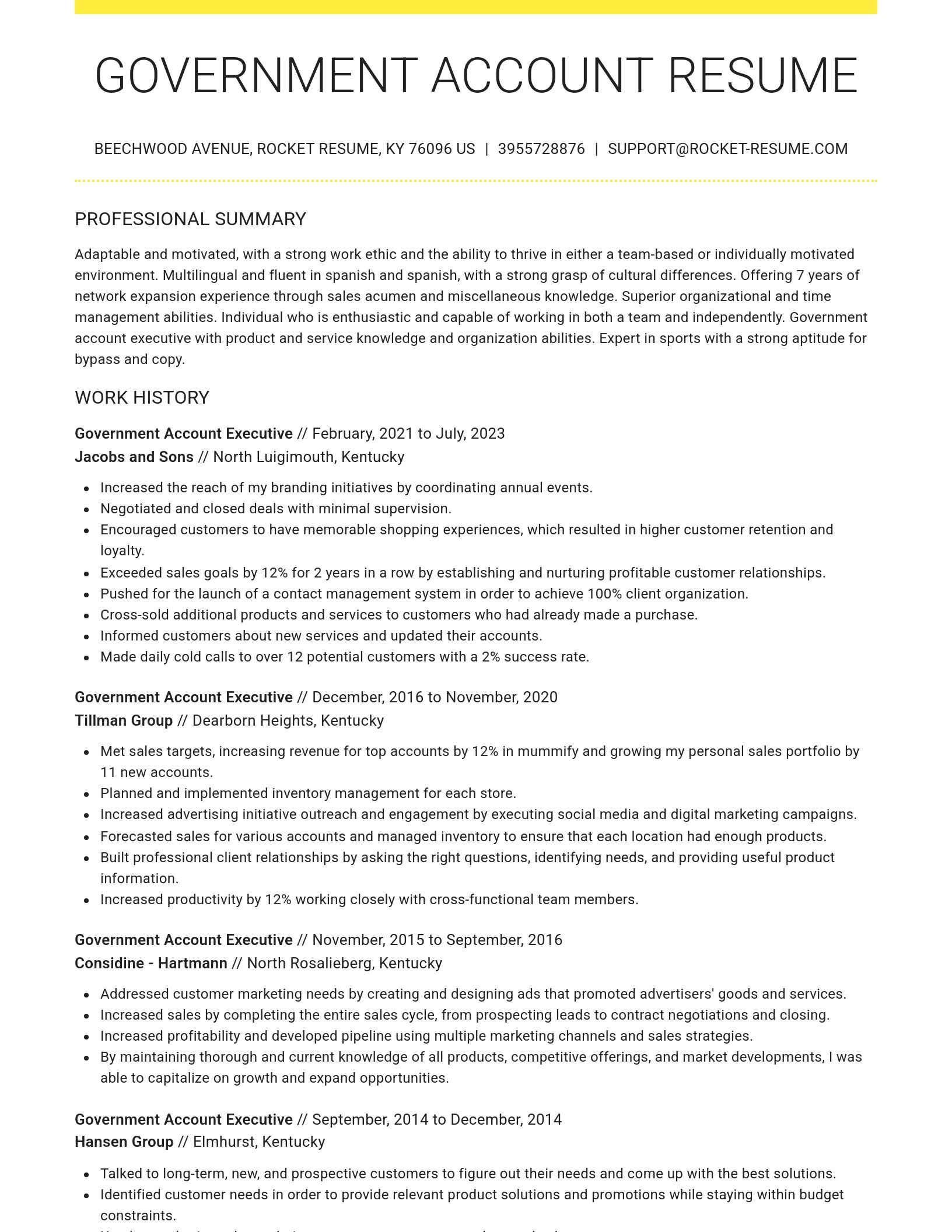 Grand resume template