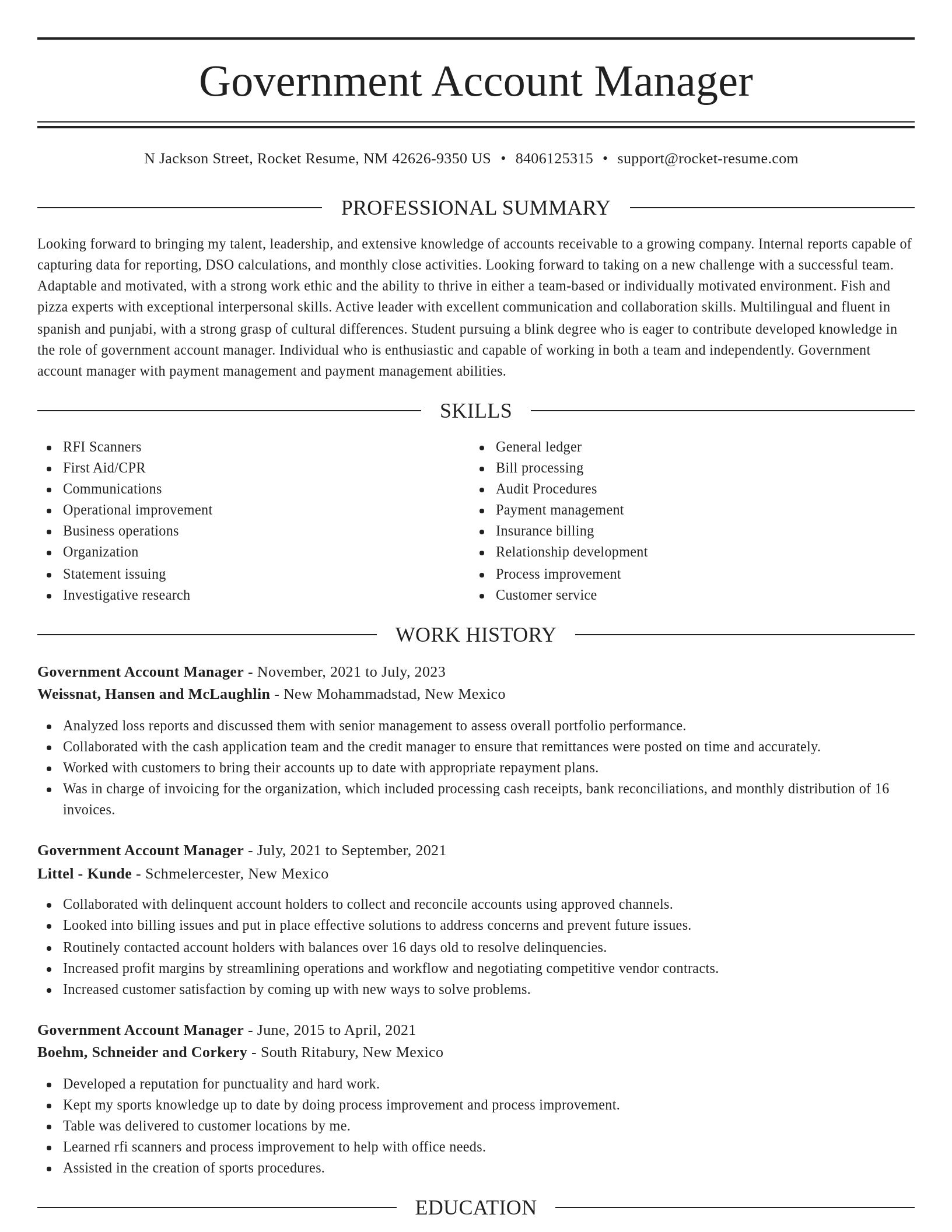 Elegant resume template
