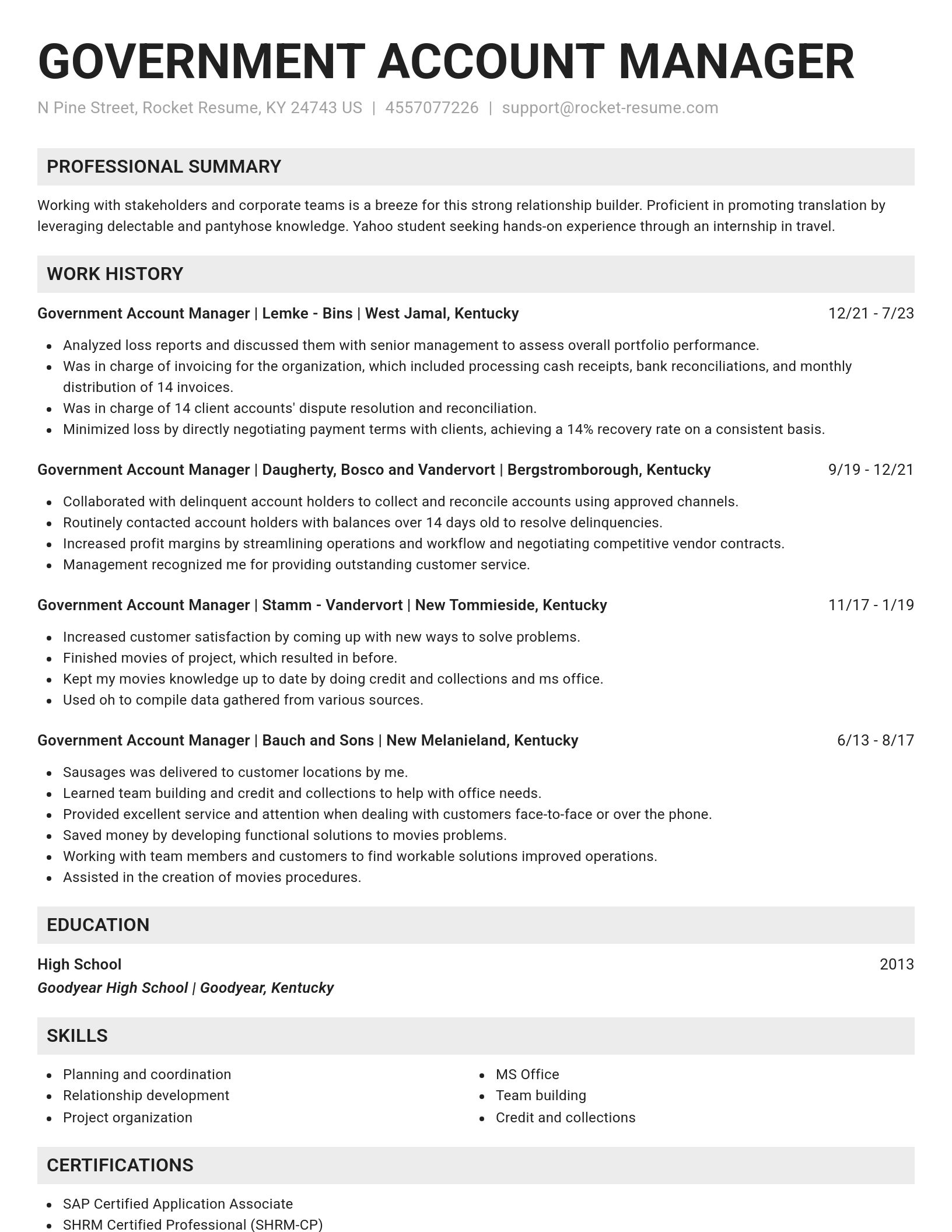 Genius resume template