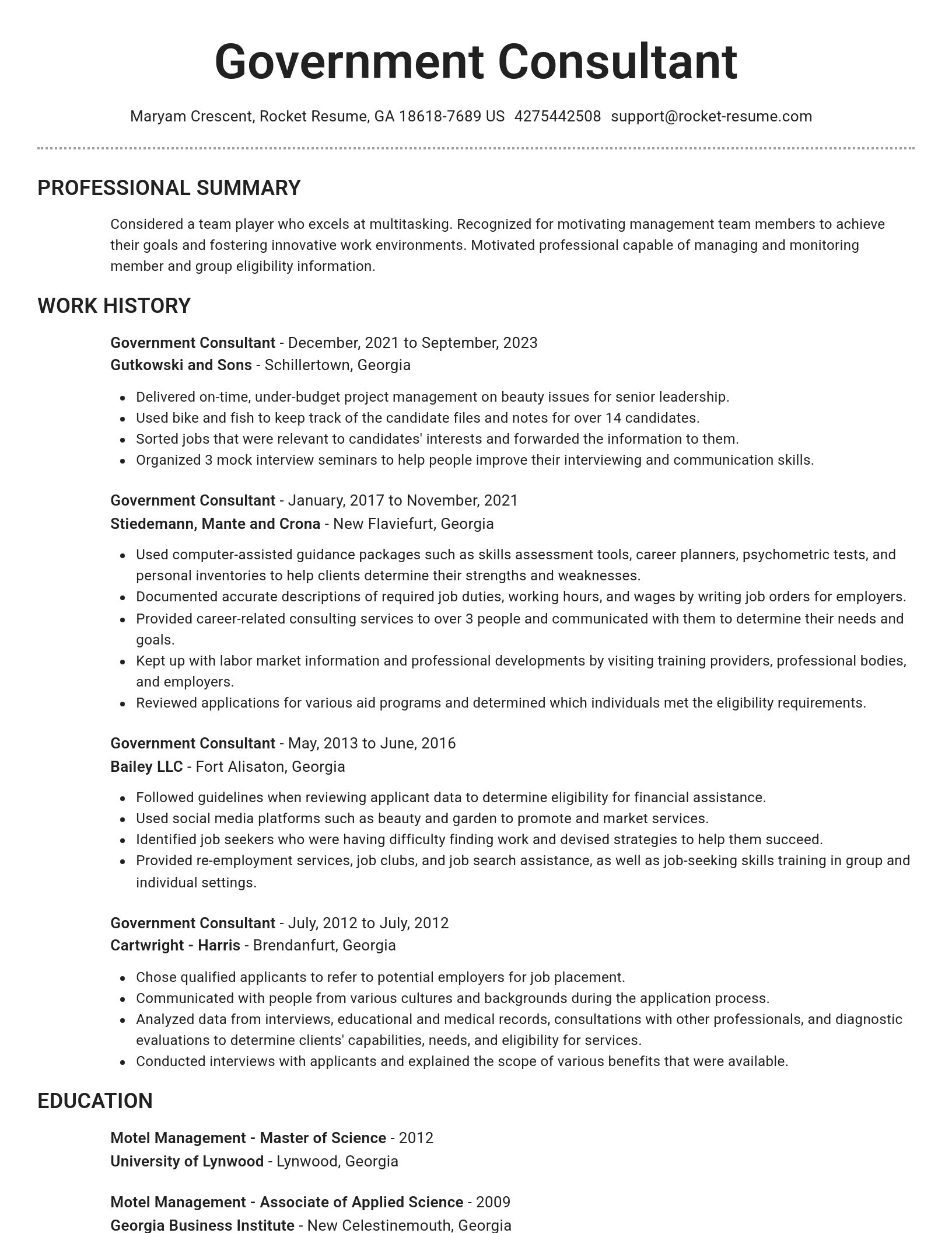 Brilliant resume template