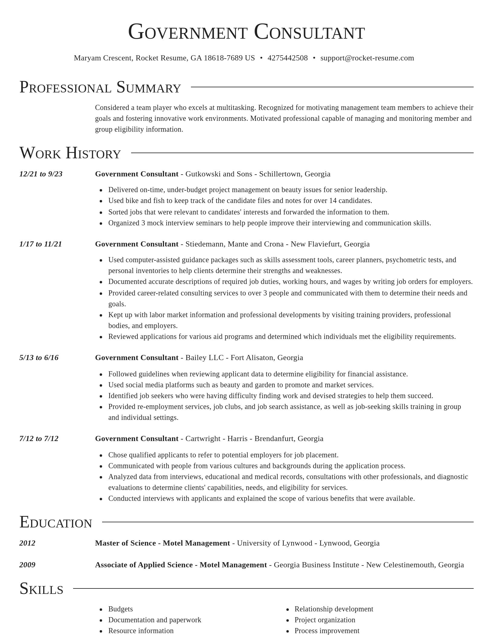 Director resume template