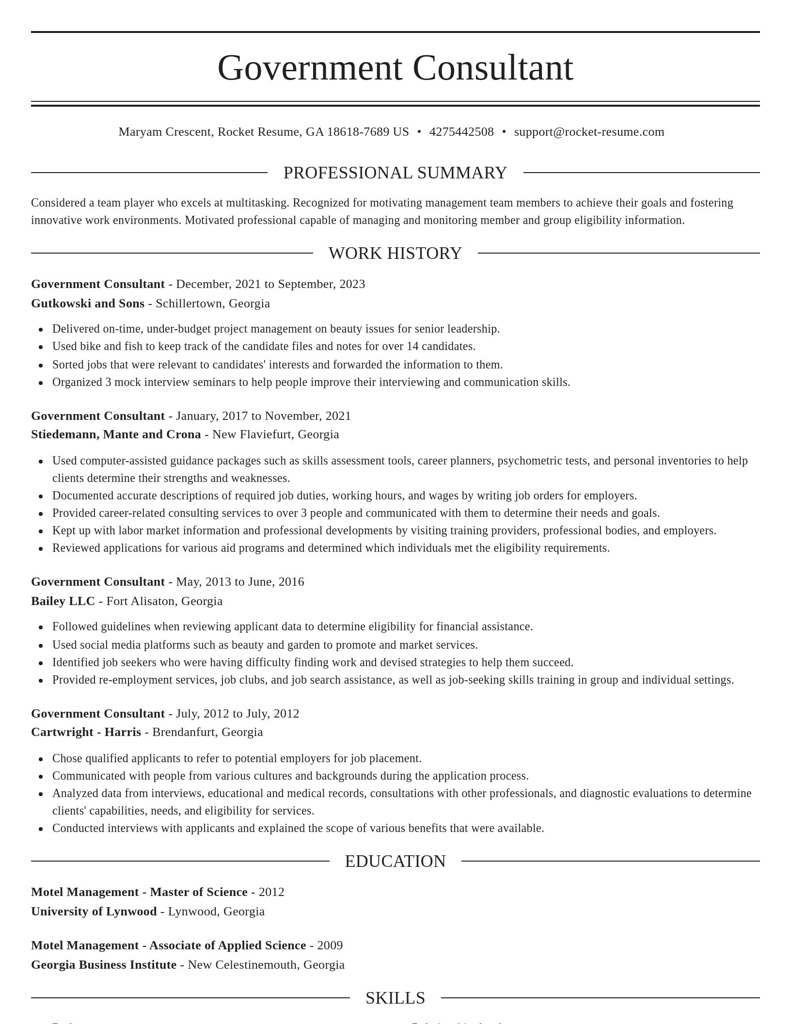 Elegant resume template
