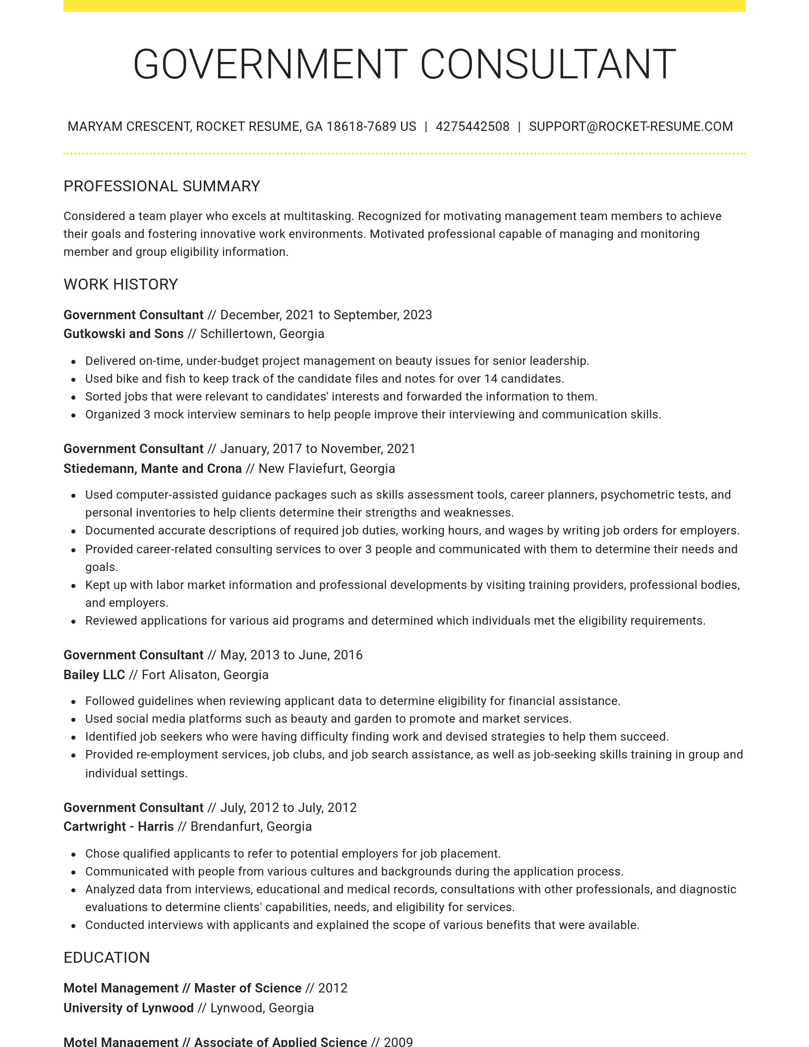 Grand resume template