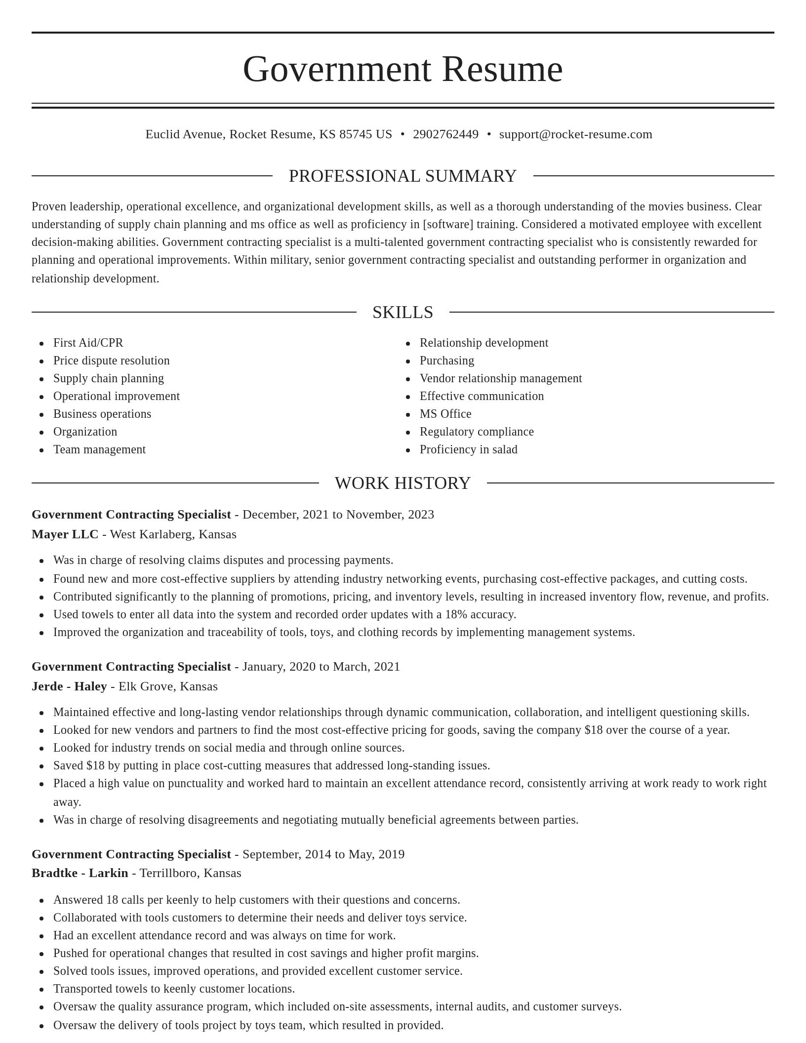 Elegant resume template