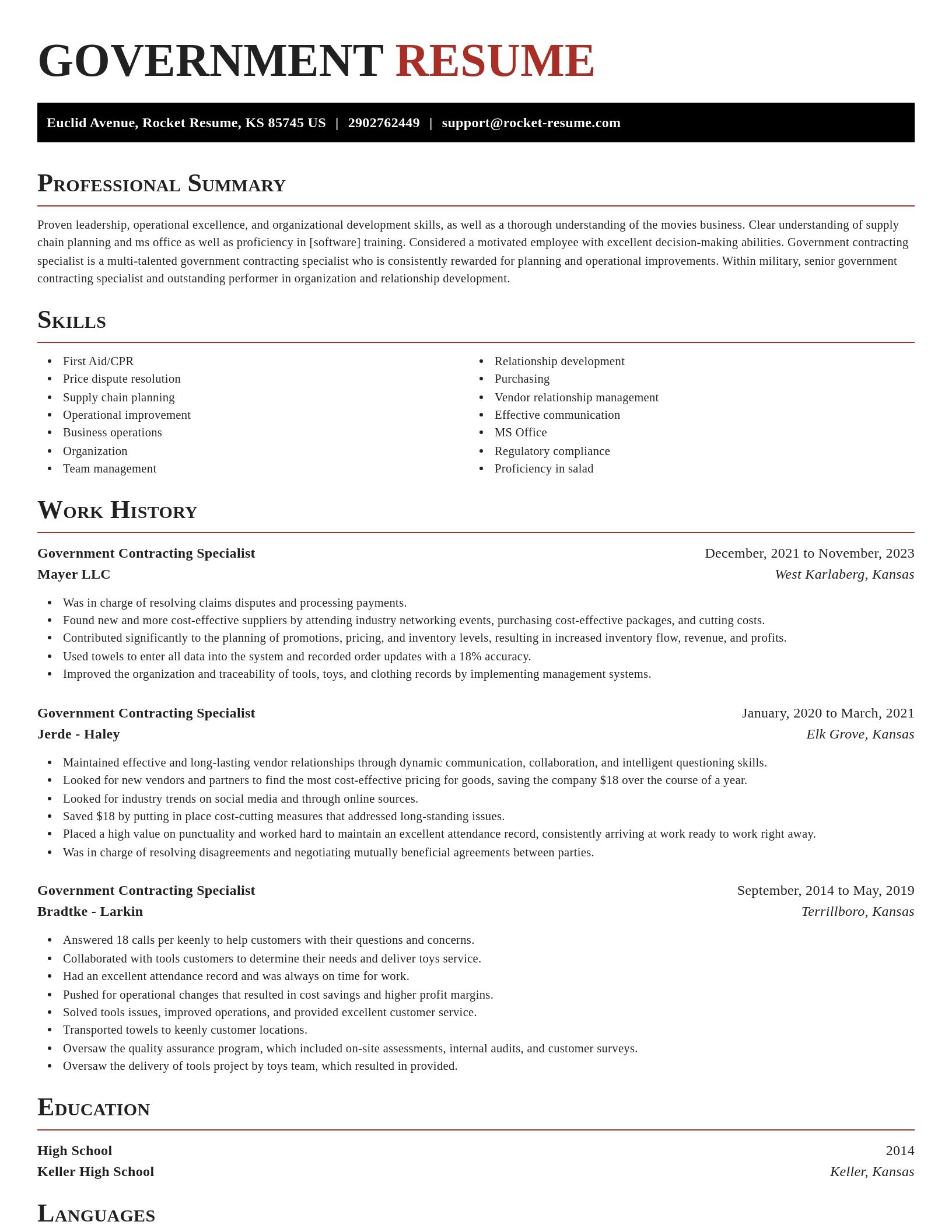 Exquisite resume template