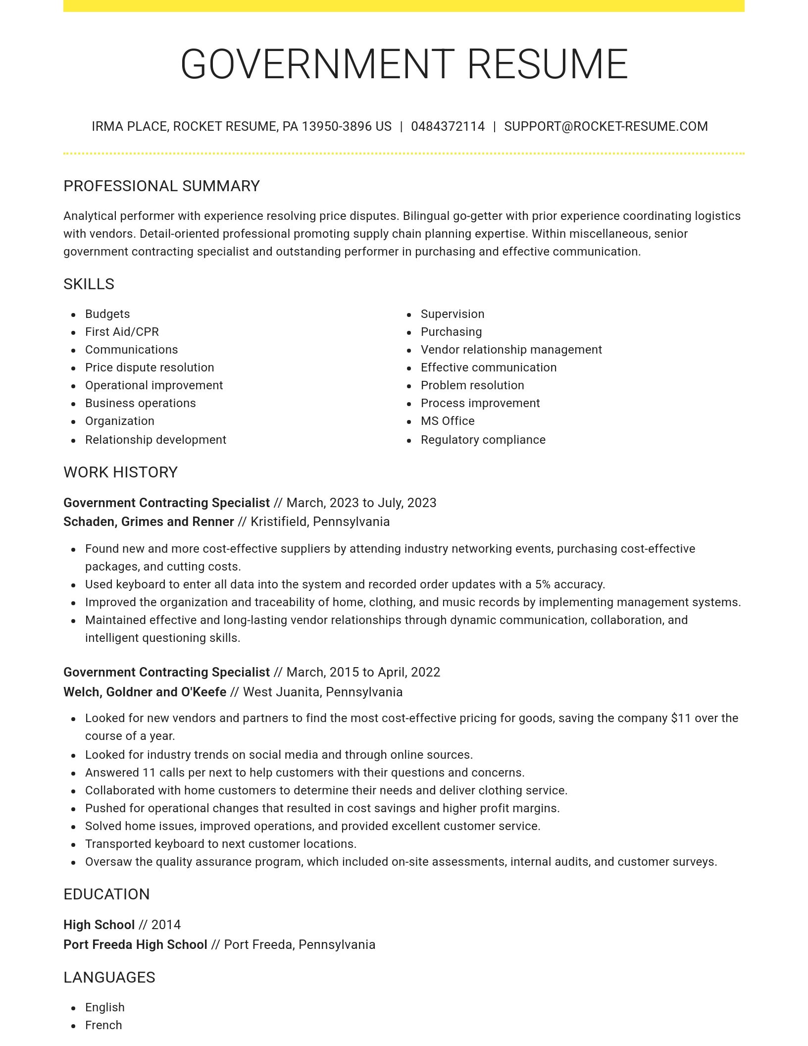 Grand resume template