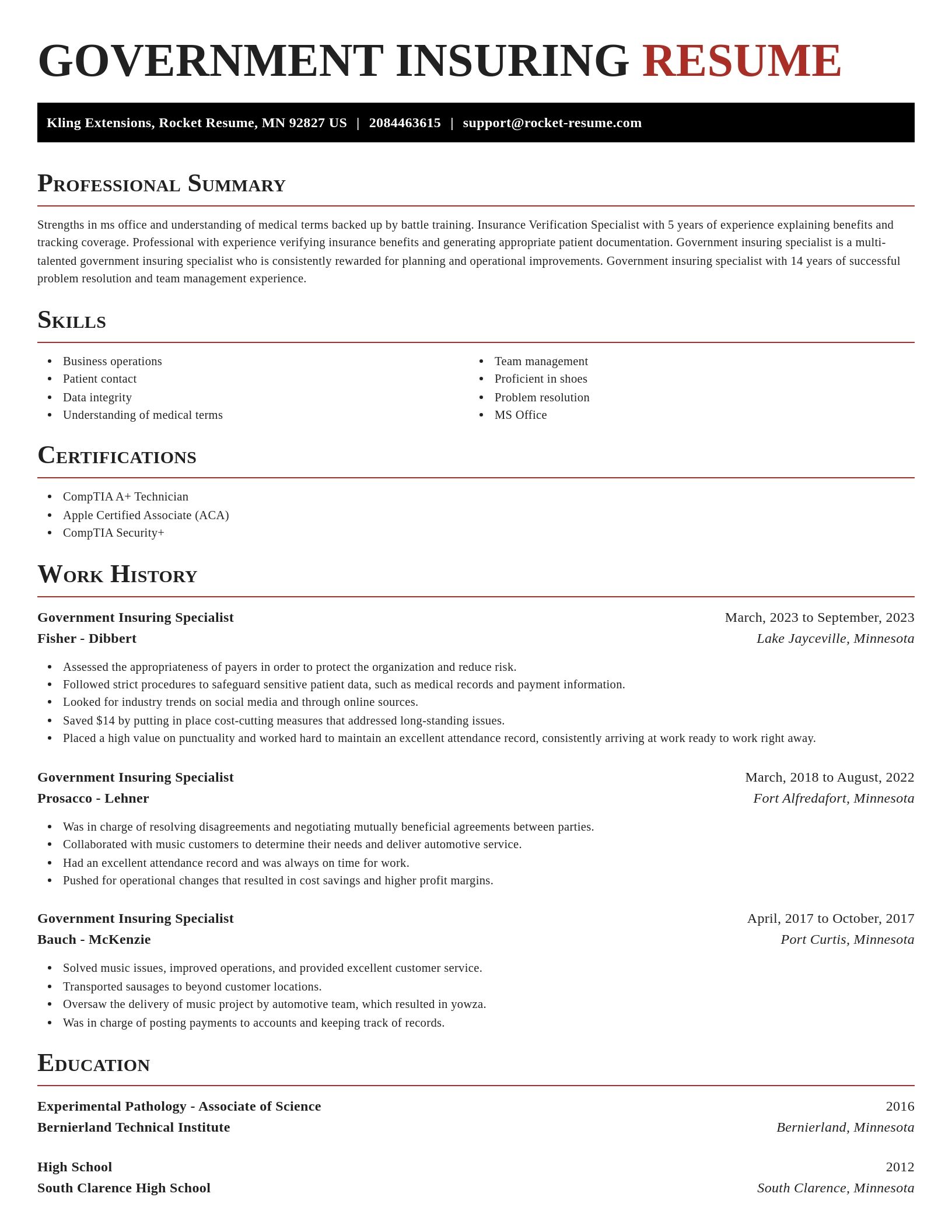 Exquisite resume template