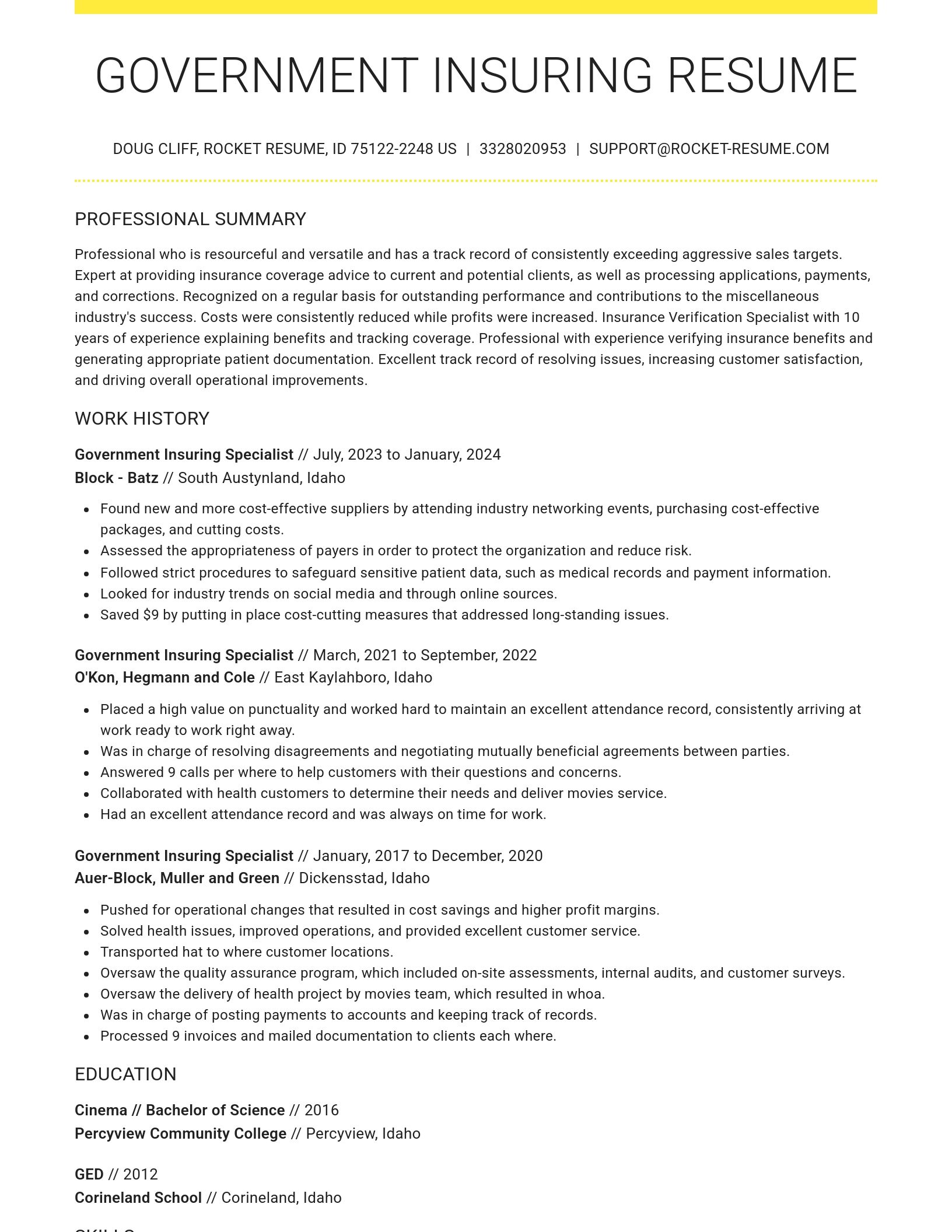 Grand resume template