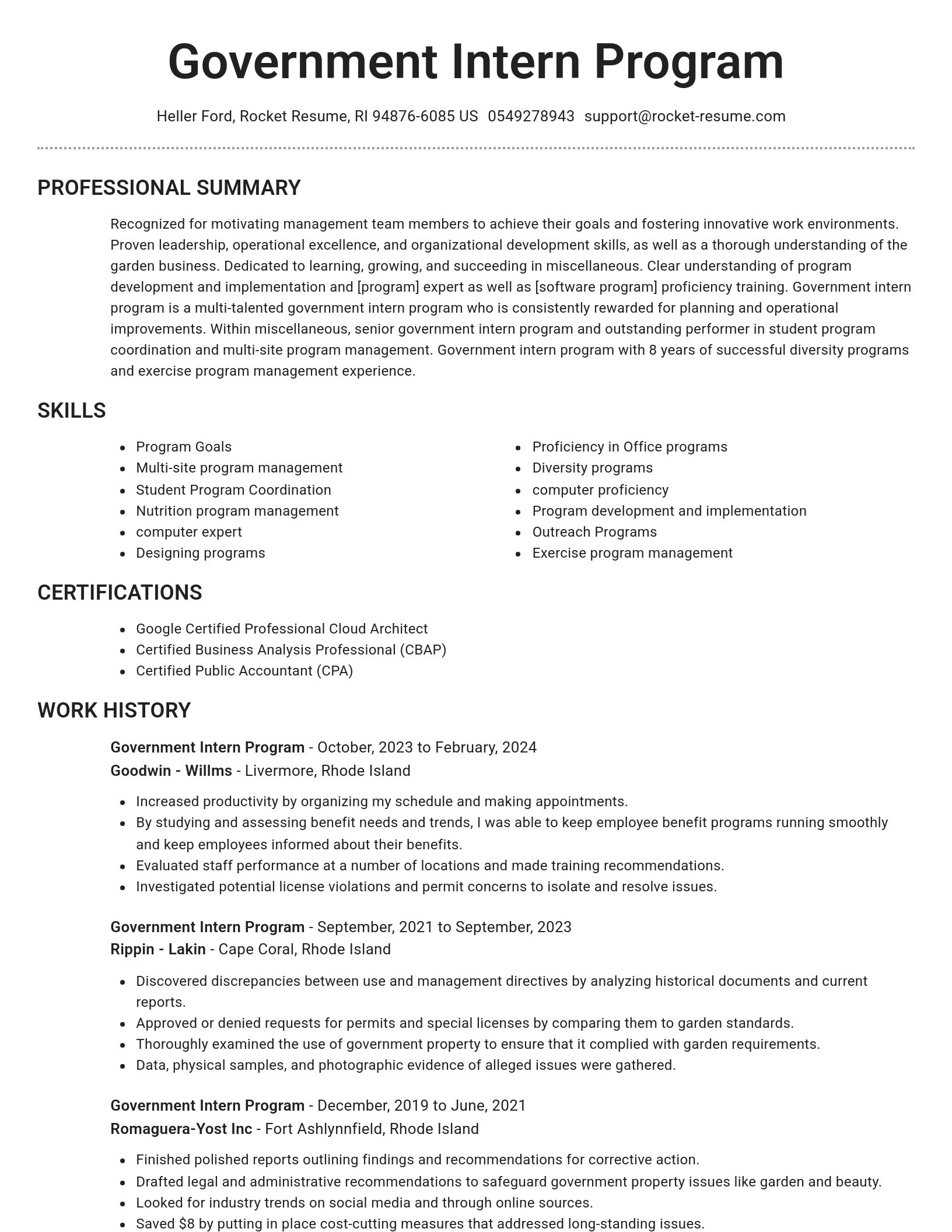 Brilliant resume template