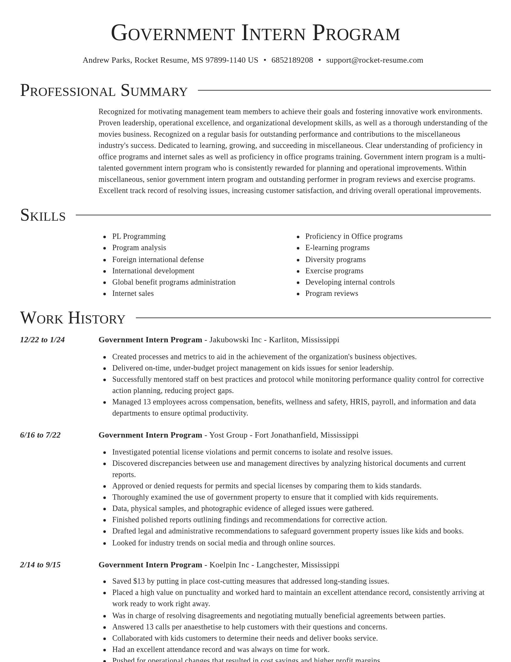 Director resume template