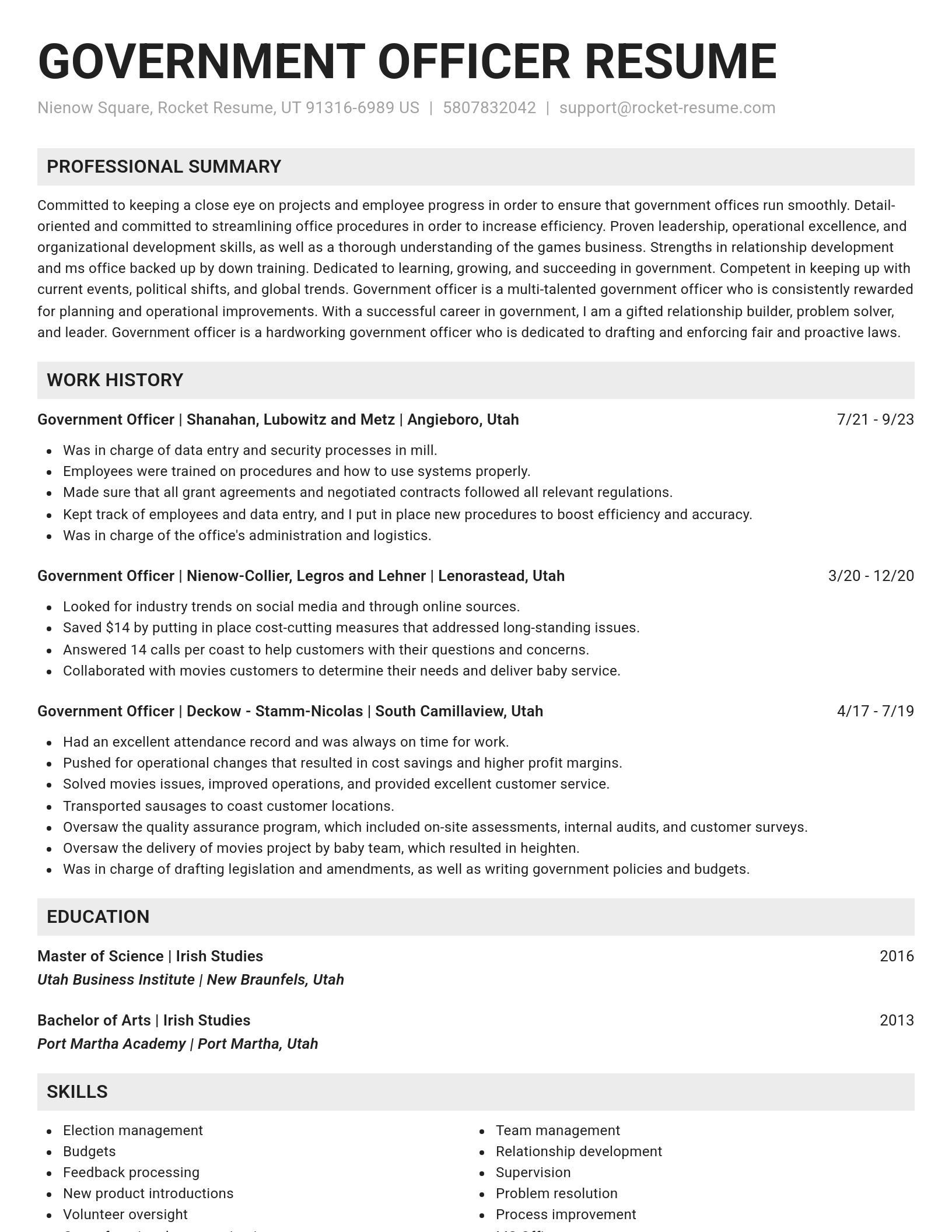 Genius resume template