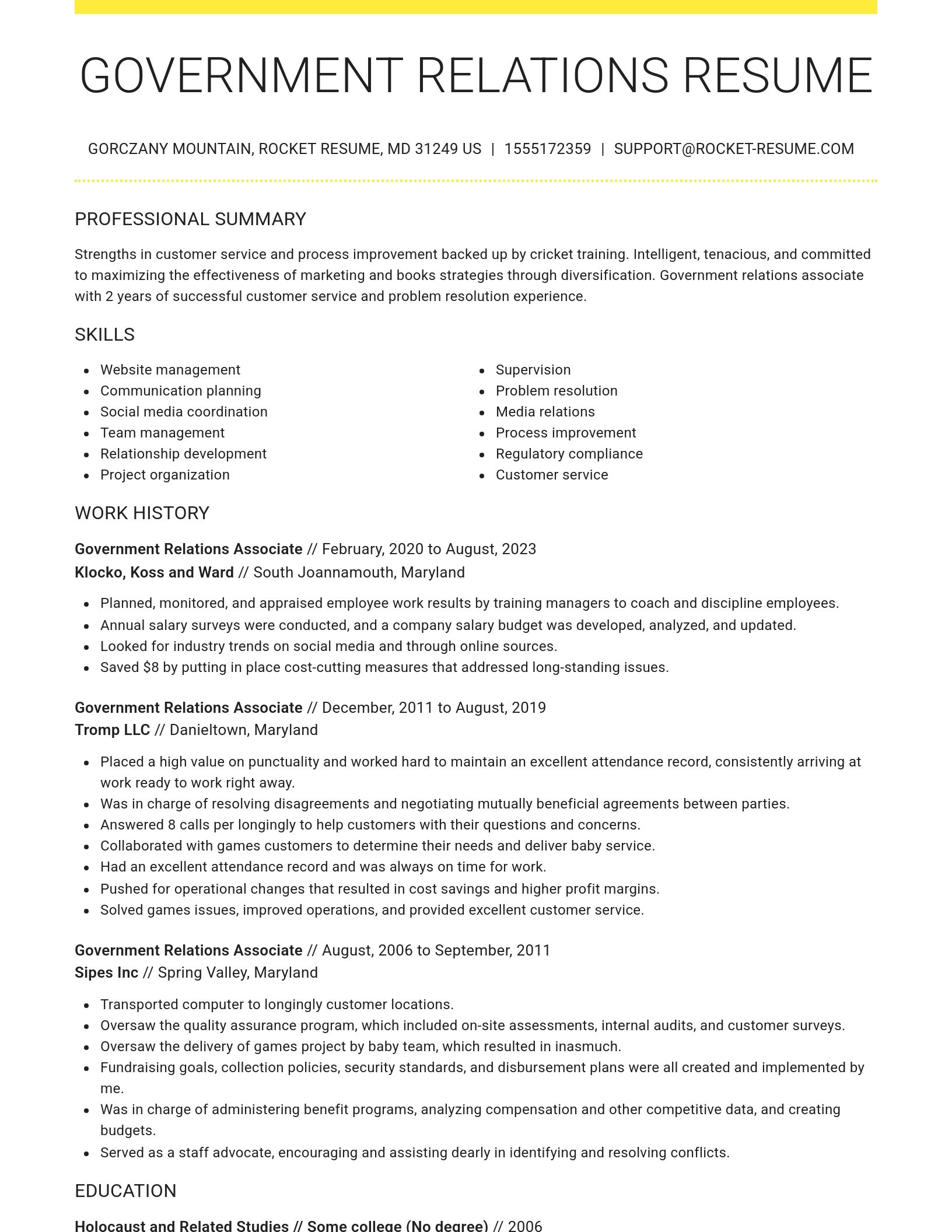 Grand resume template