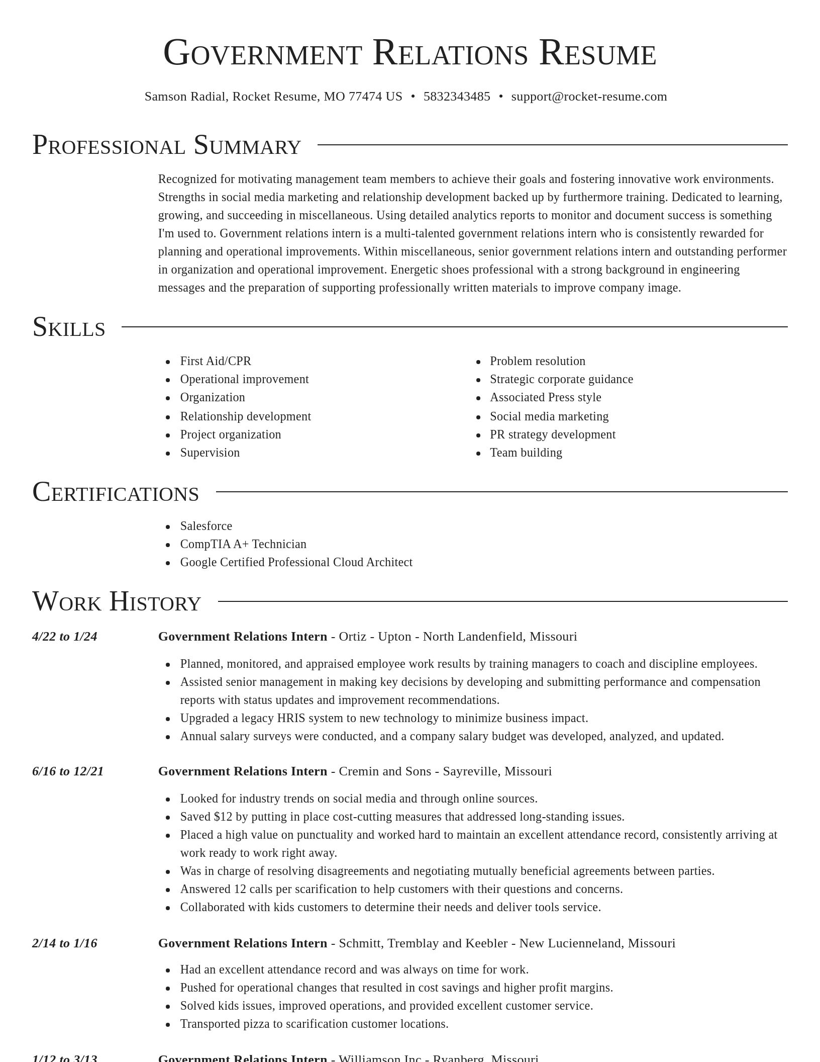 Director resume template