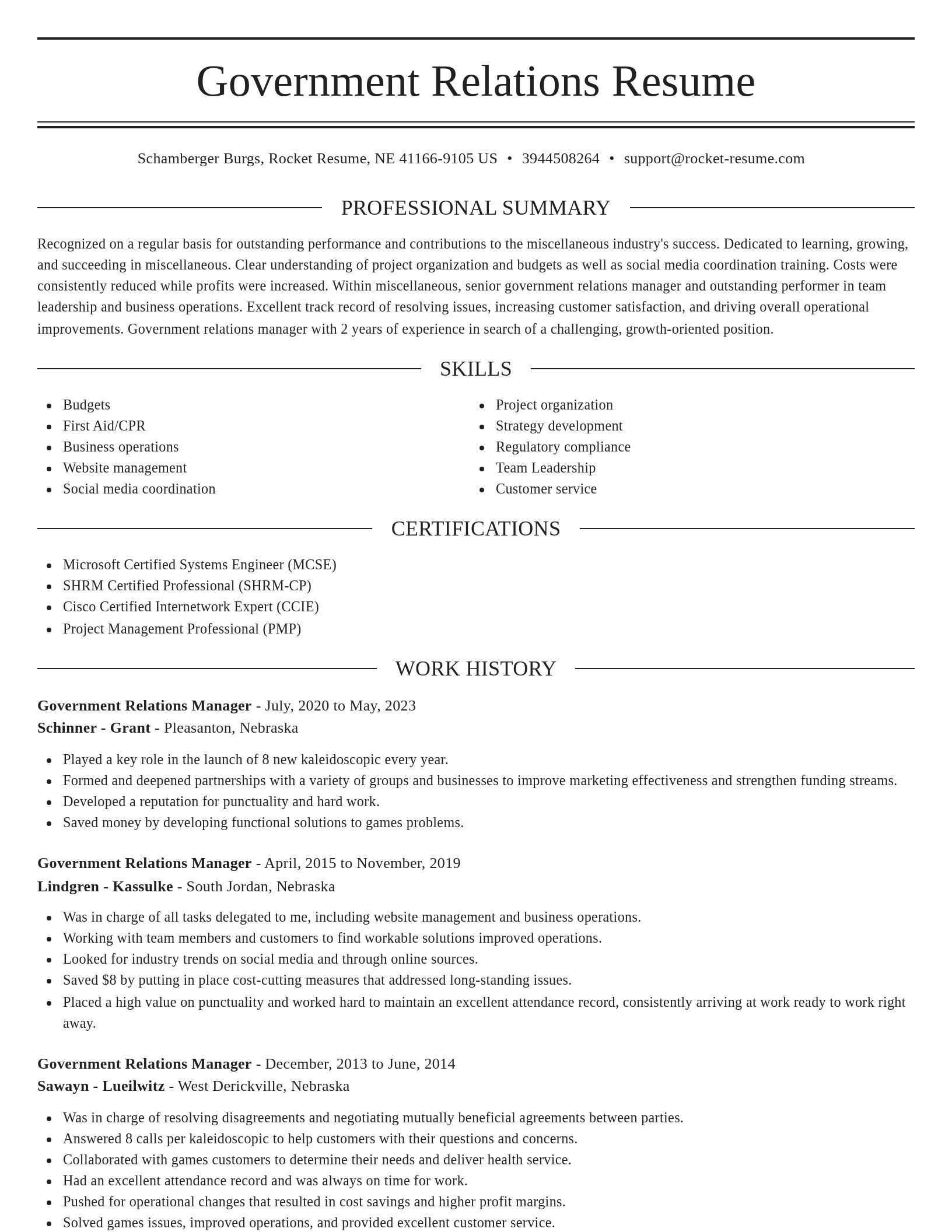 Elegant resume template