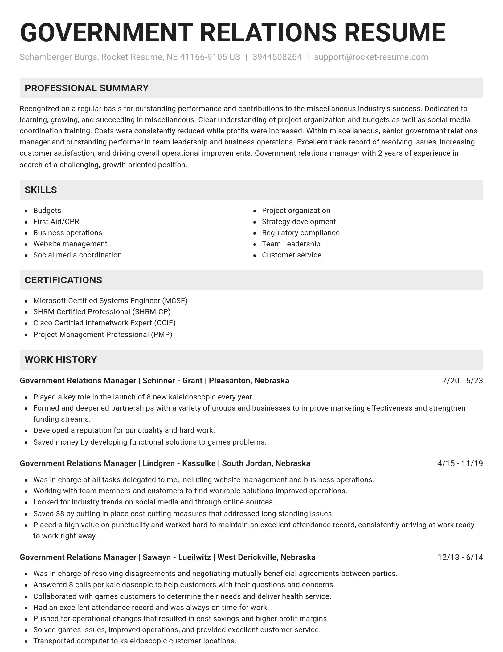 Genius resume template