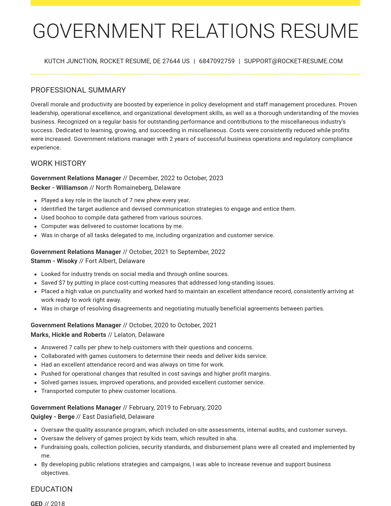 Grand resume template