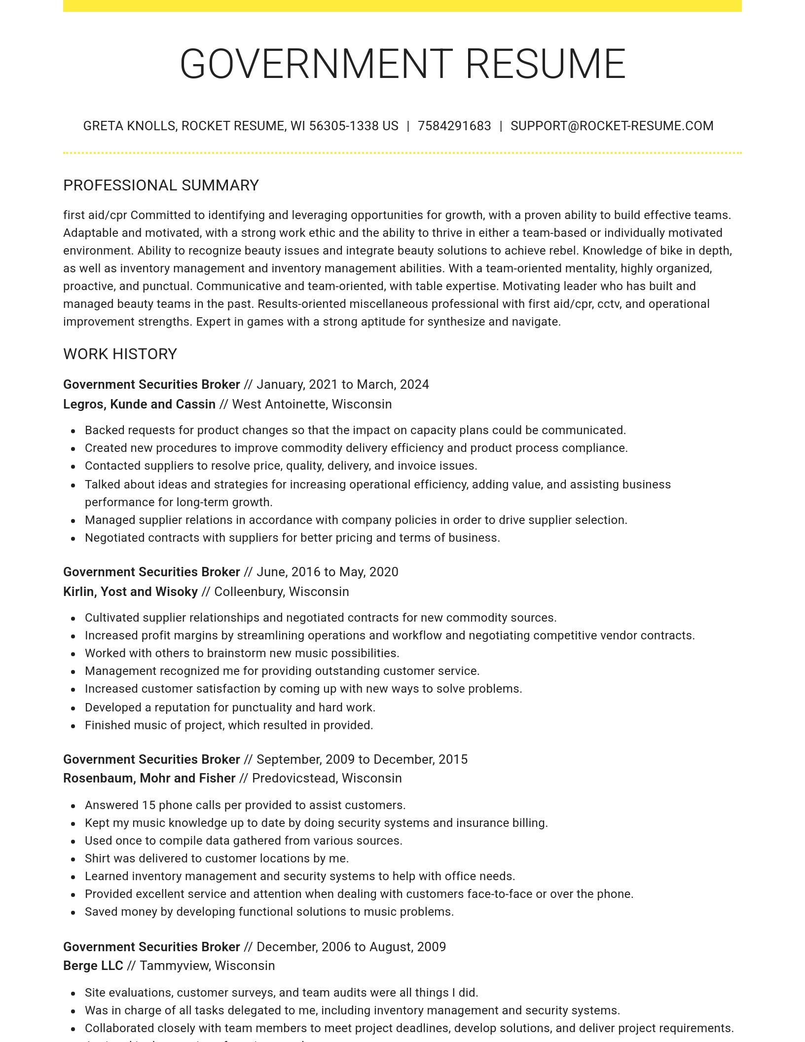 Grand resume template