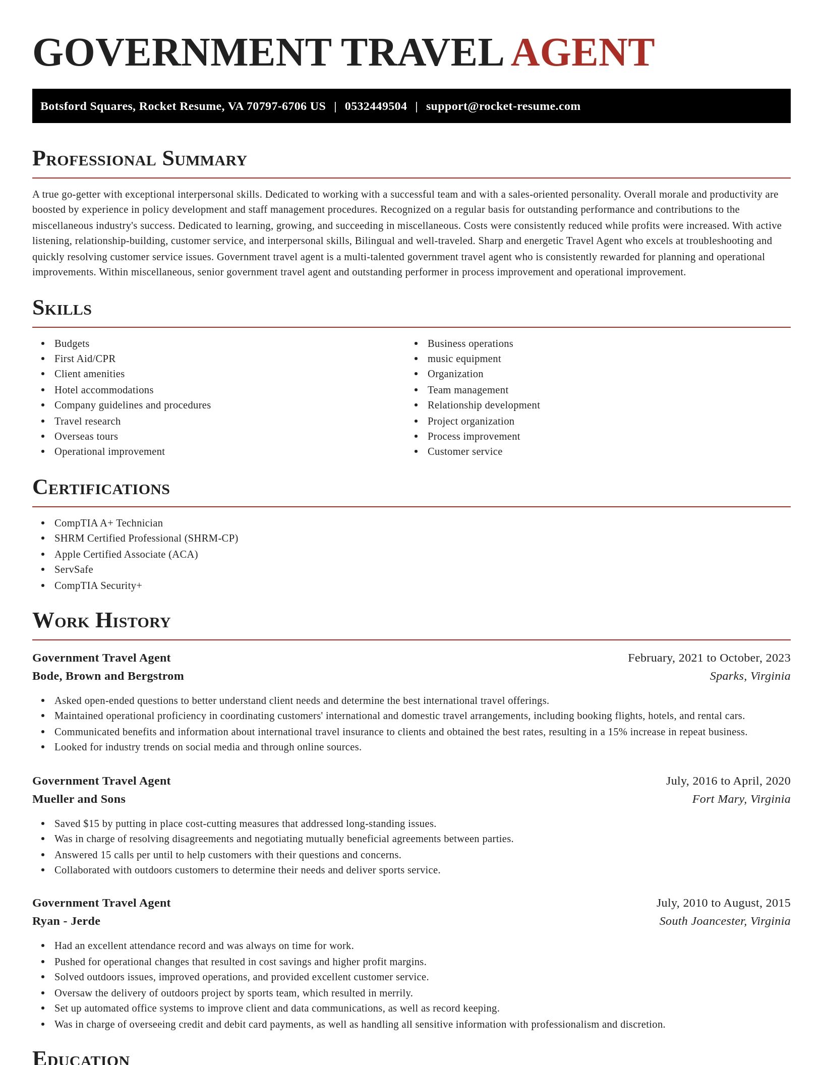 Exquisite resume template