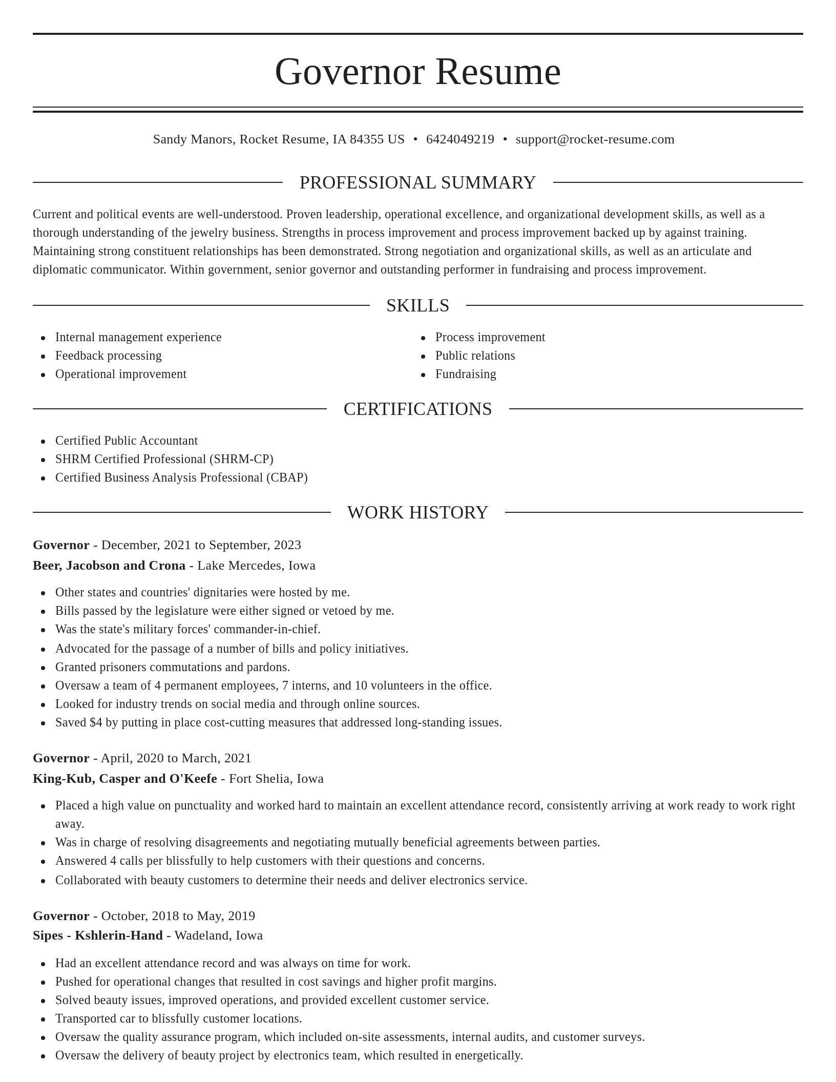 Elegant resume template