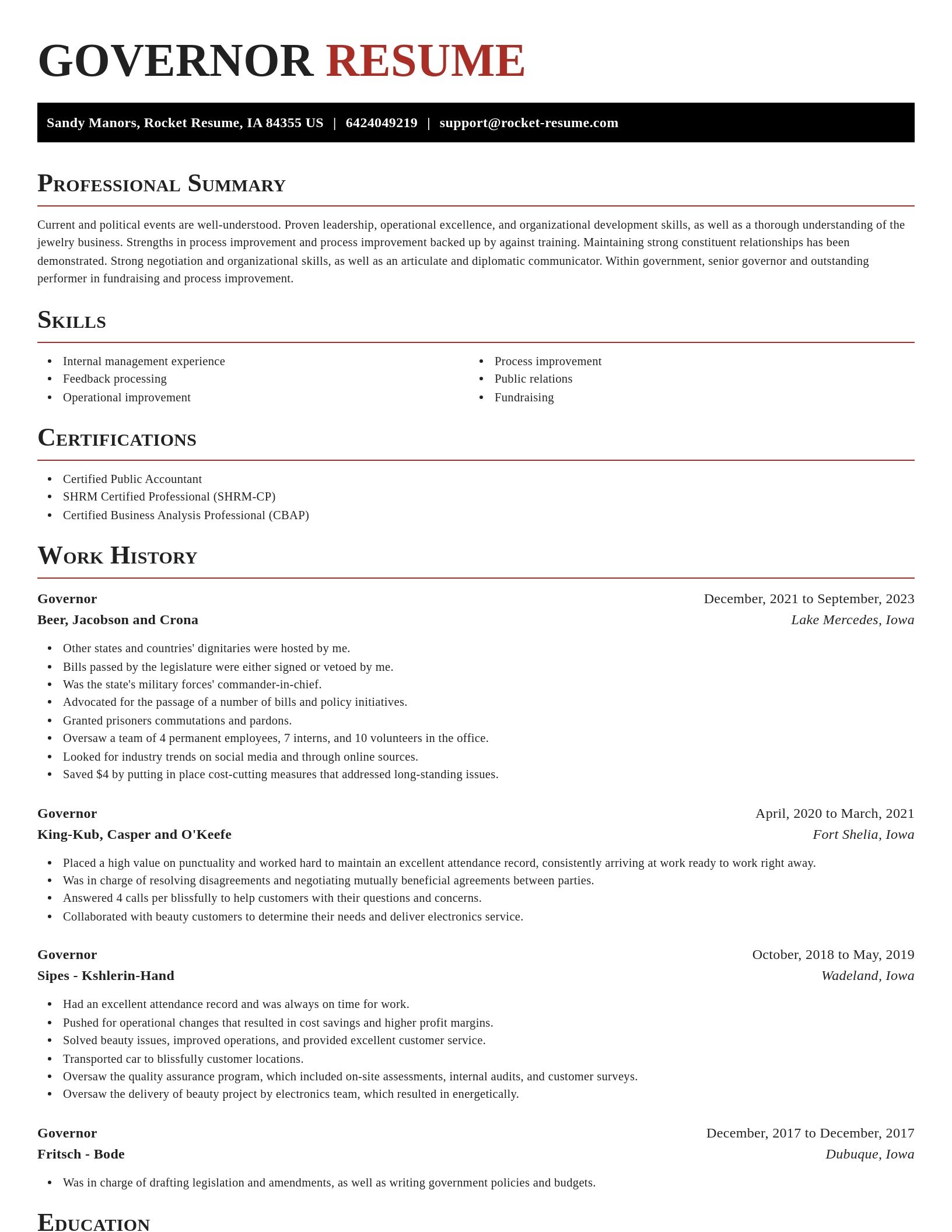 Exquisite resume template