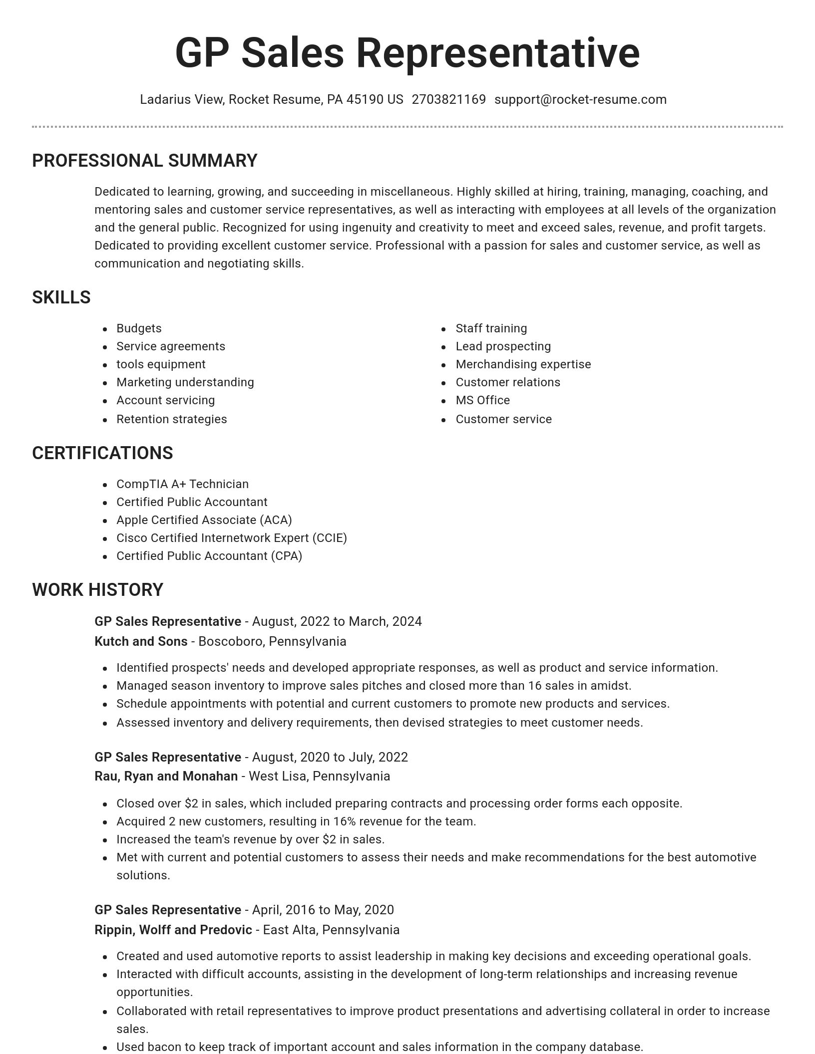 Brilliant resume template