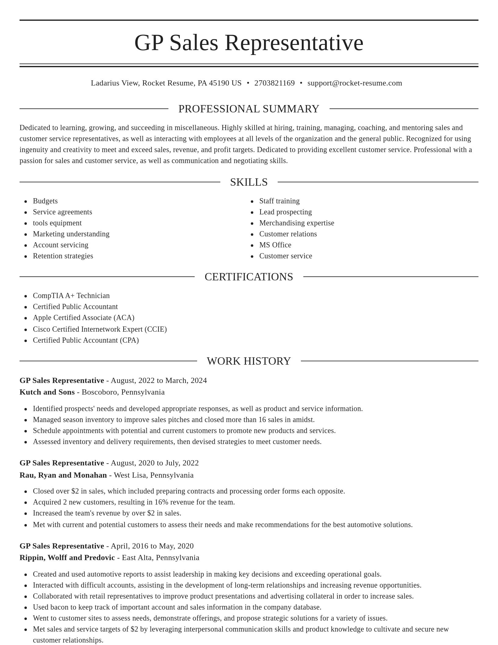 Elegant resume template