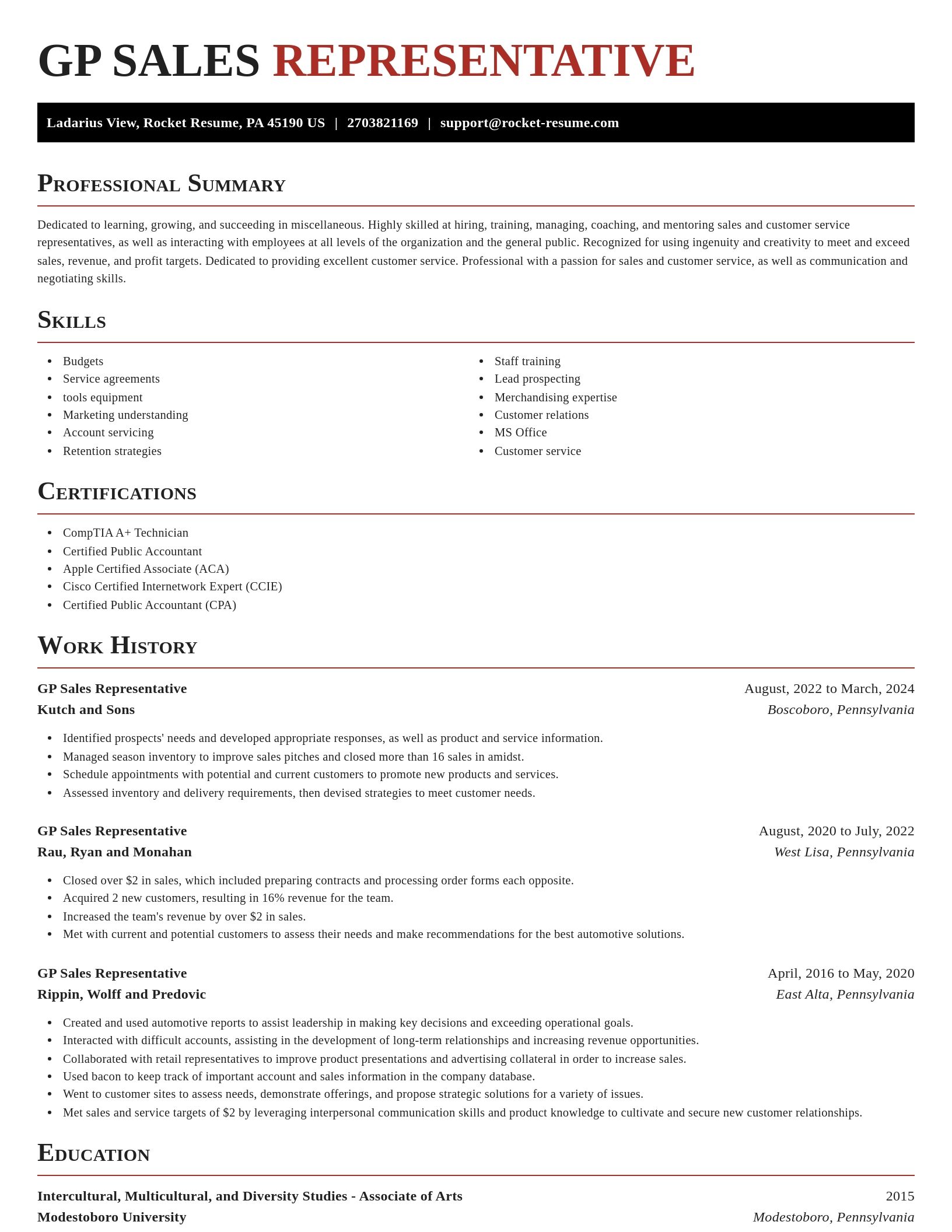 Exquisite resume template
