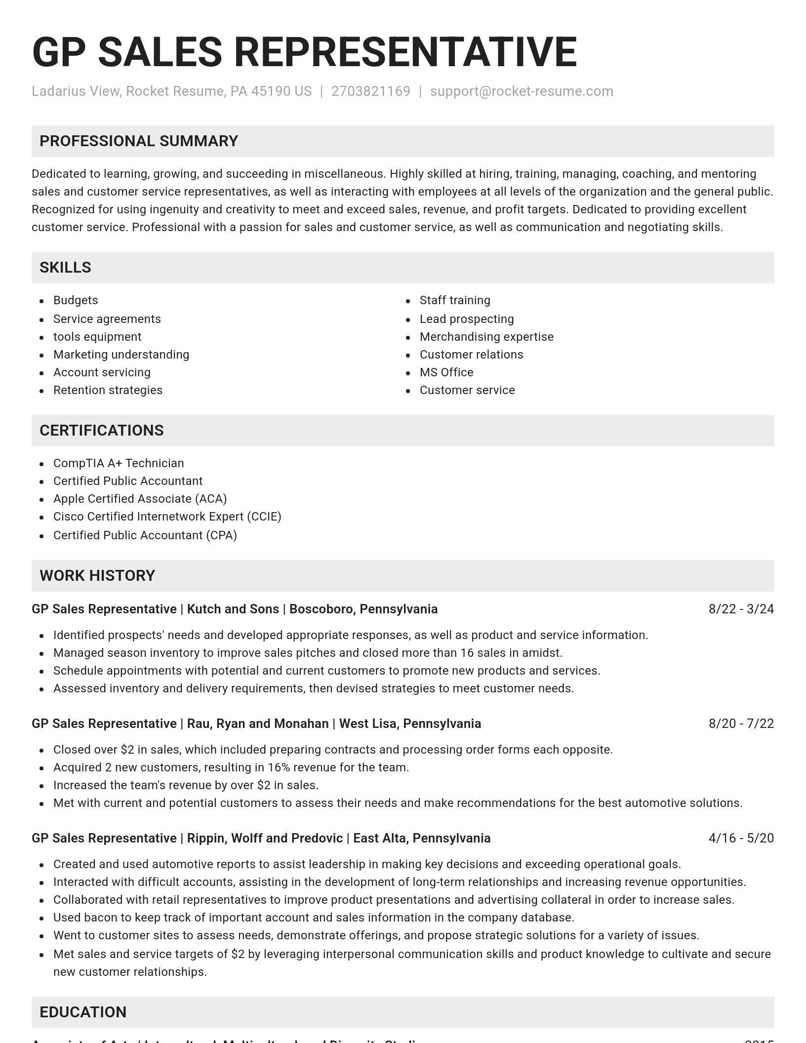 Genius resume template