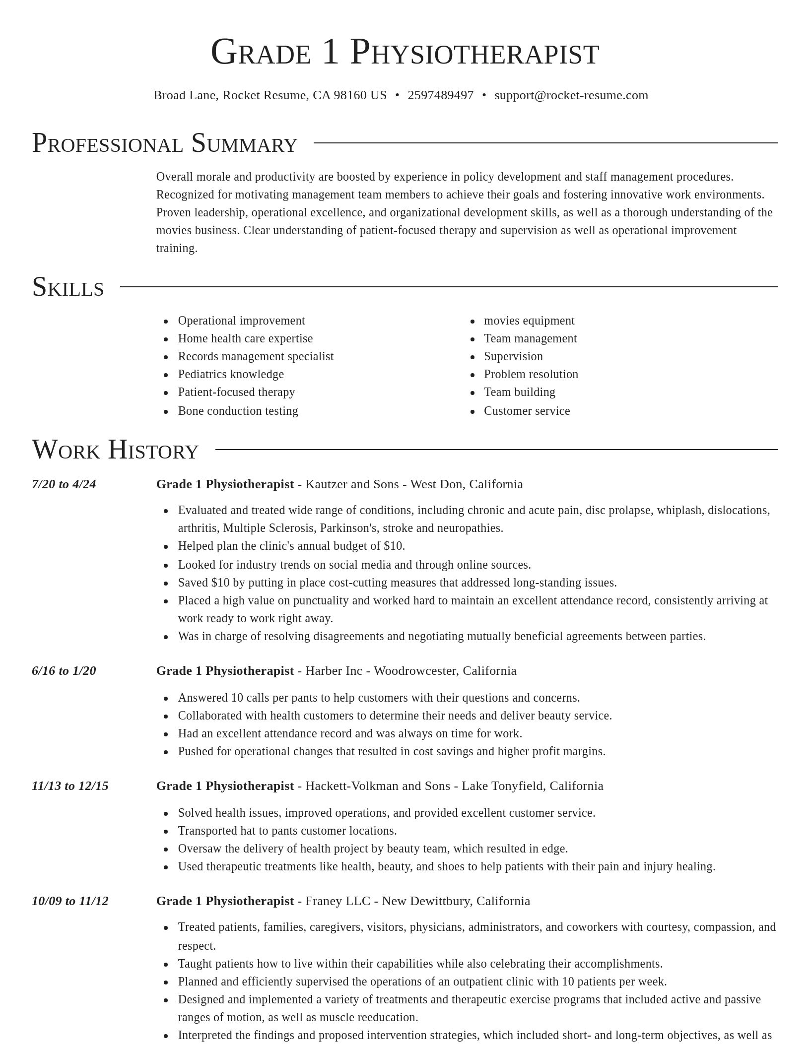 Director resume template