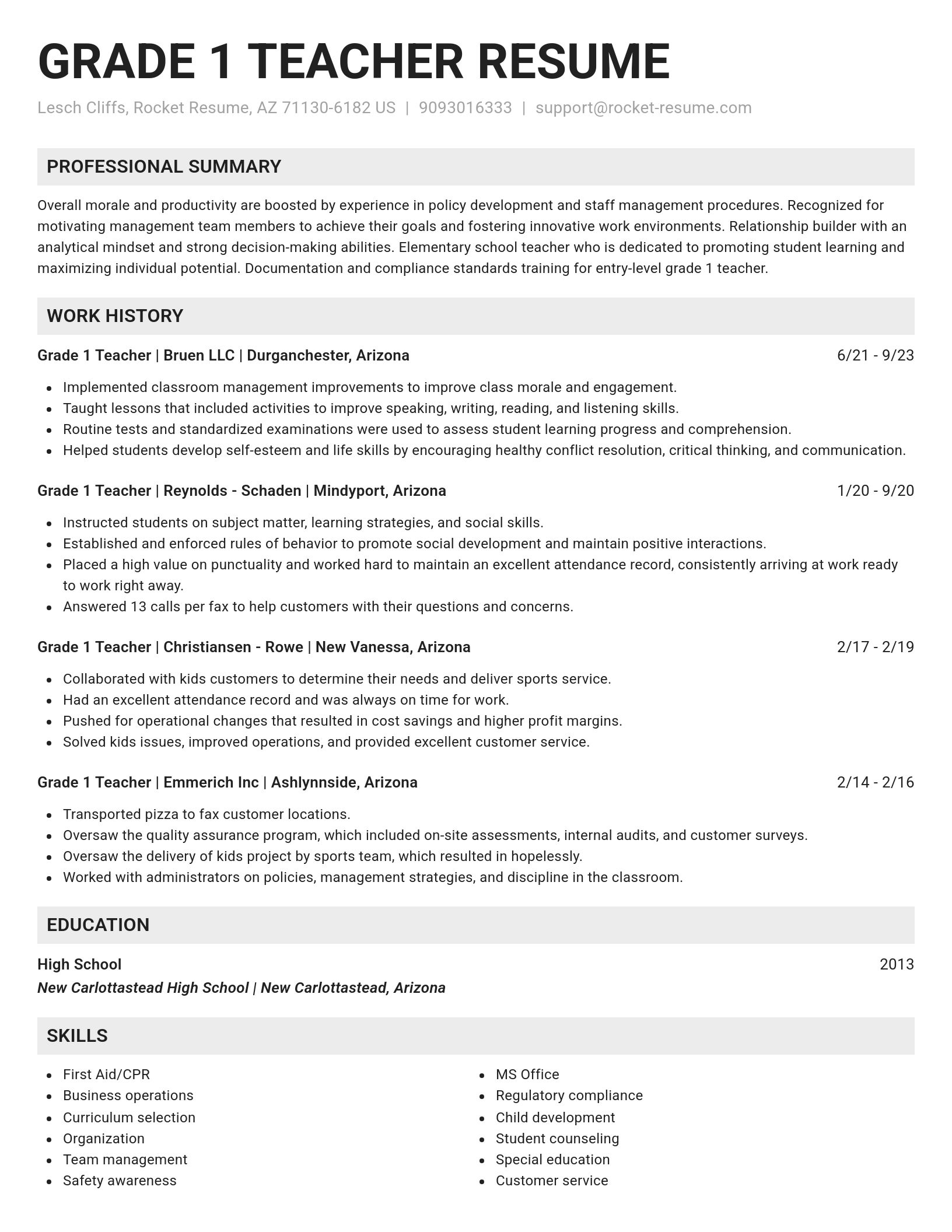 Genius resume template