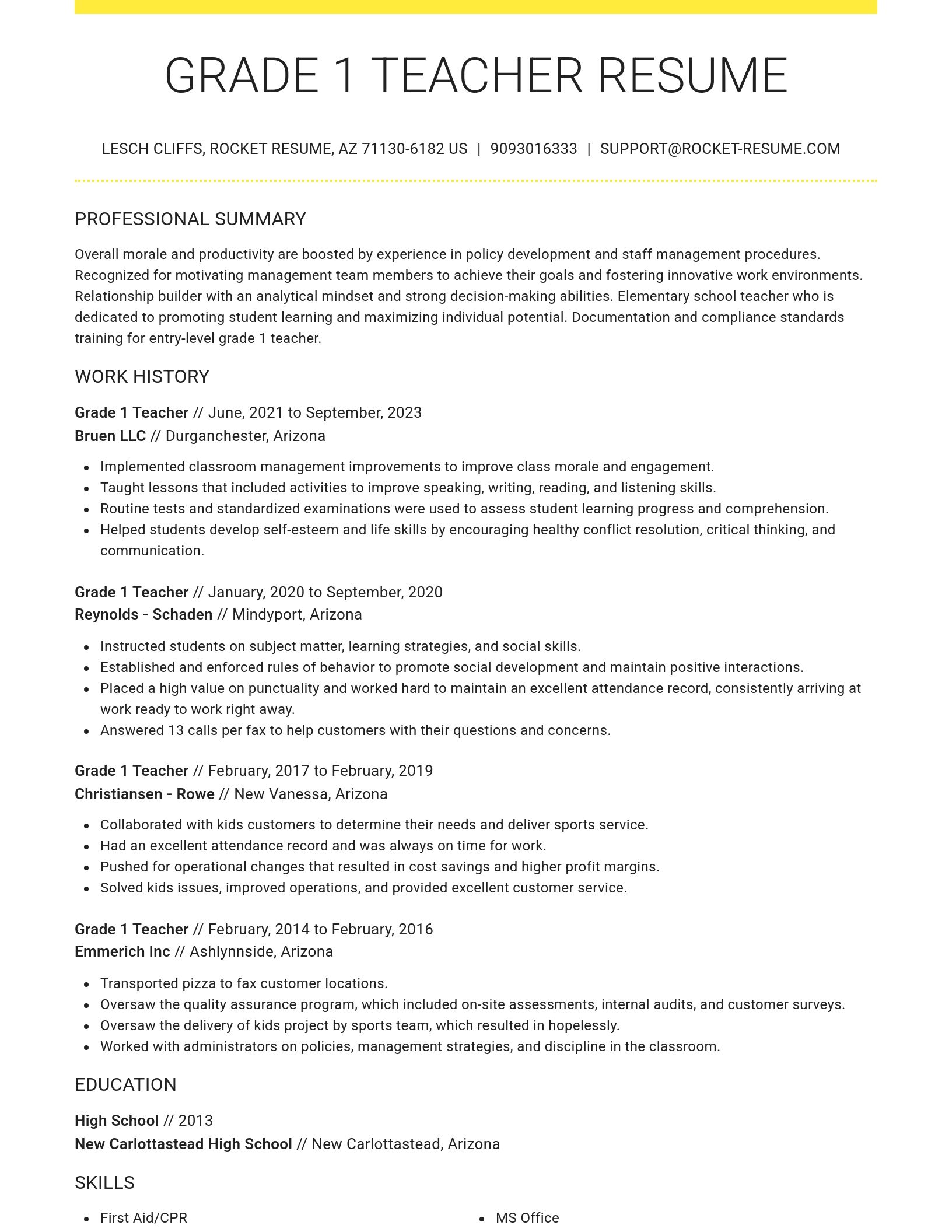 Grand resume template