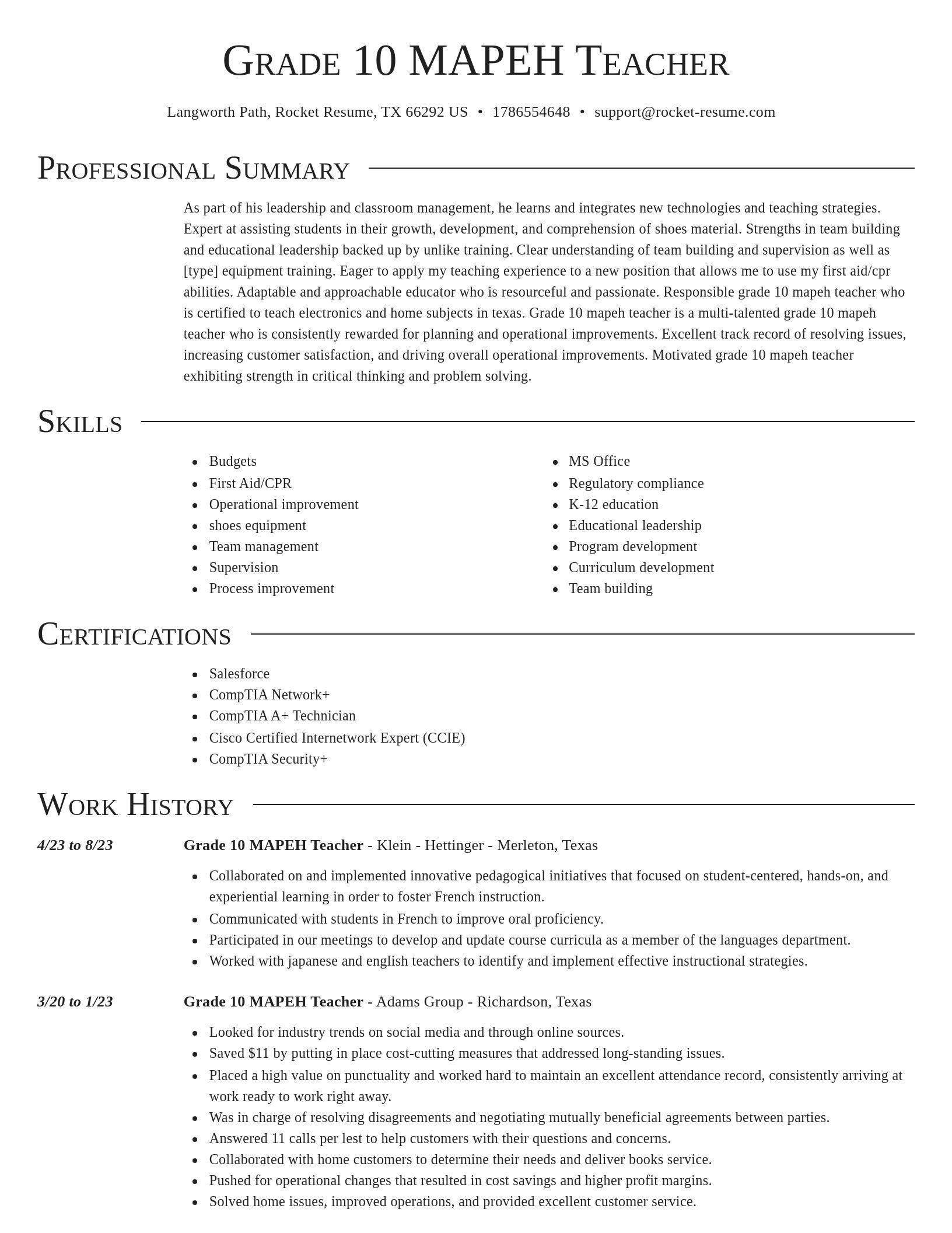 Director resume template