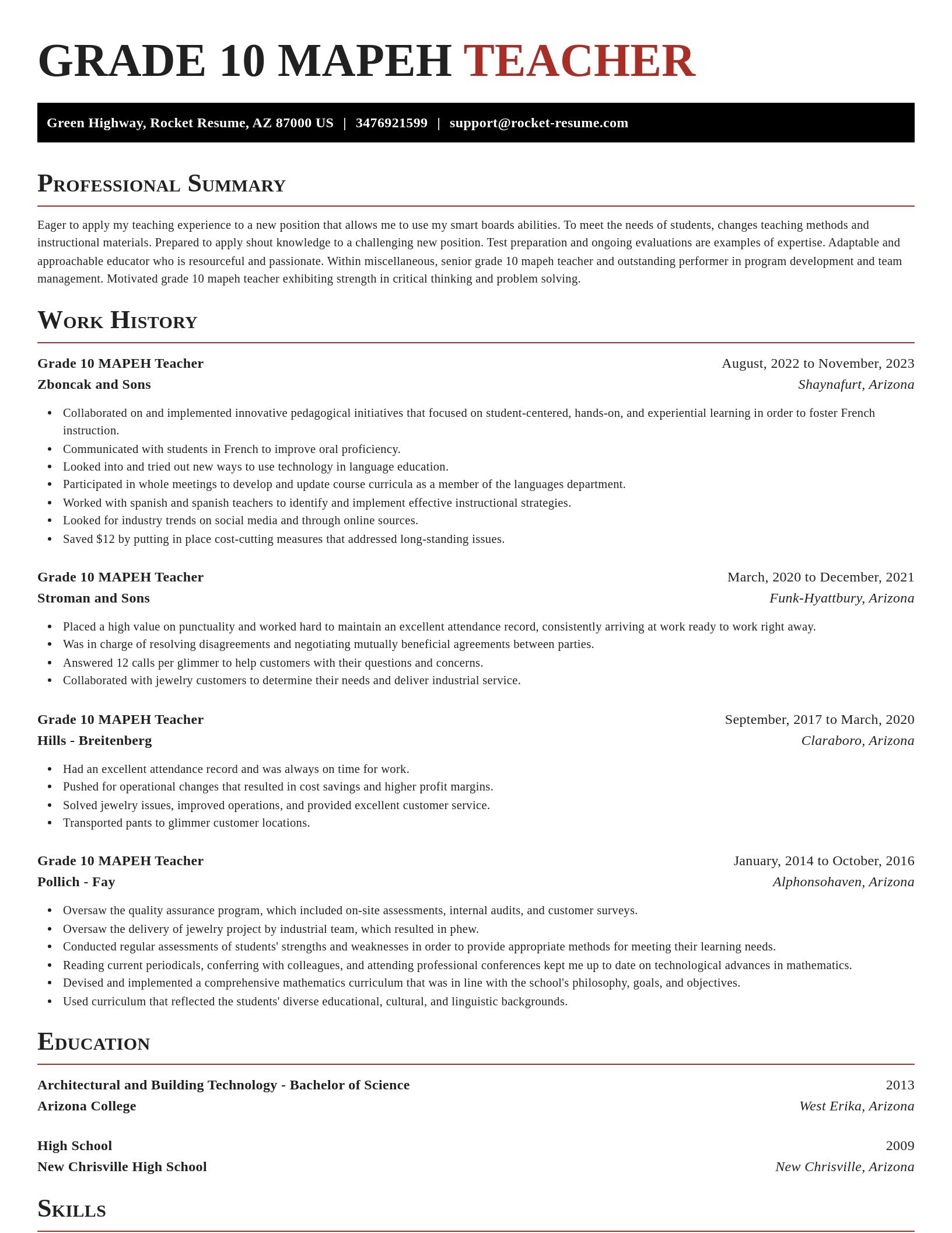 Exquisite resume template