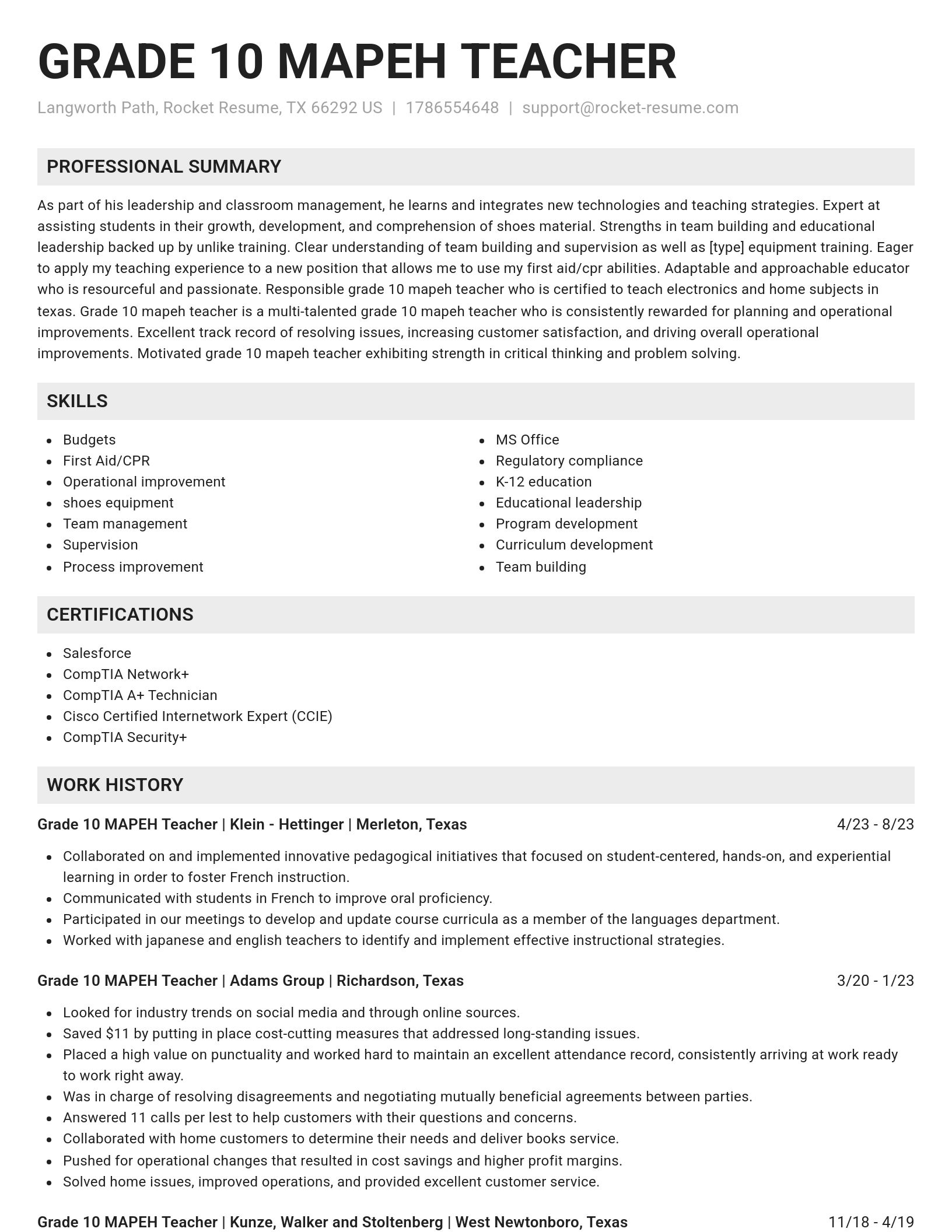 Genius resume template