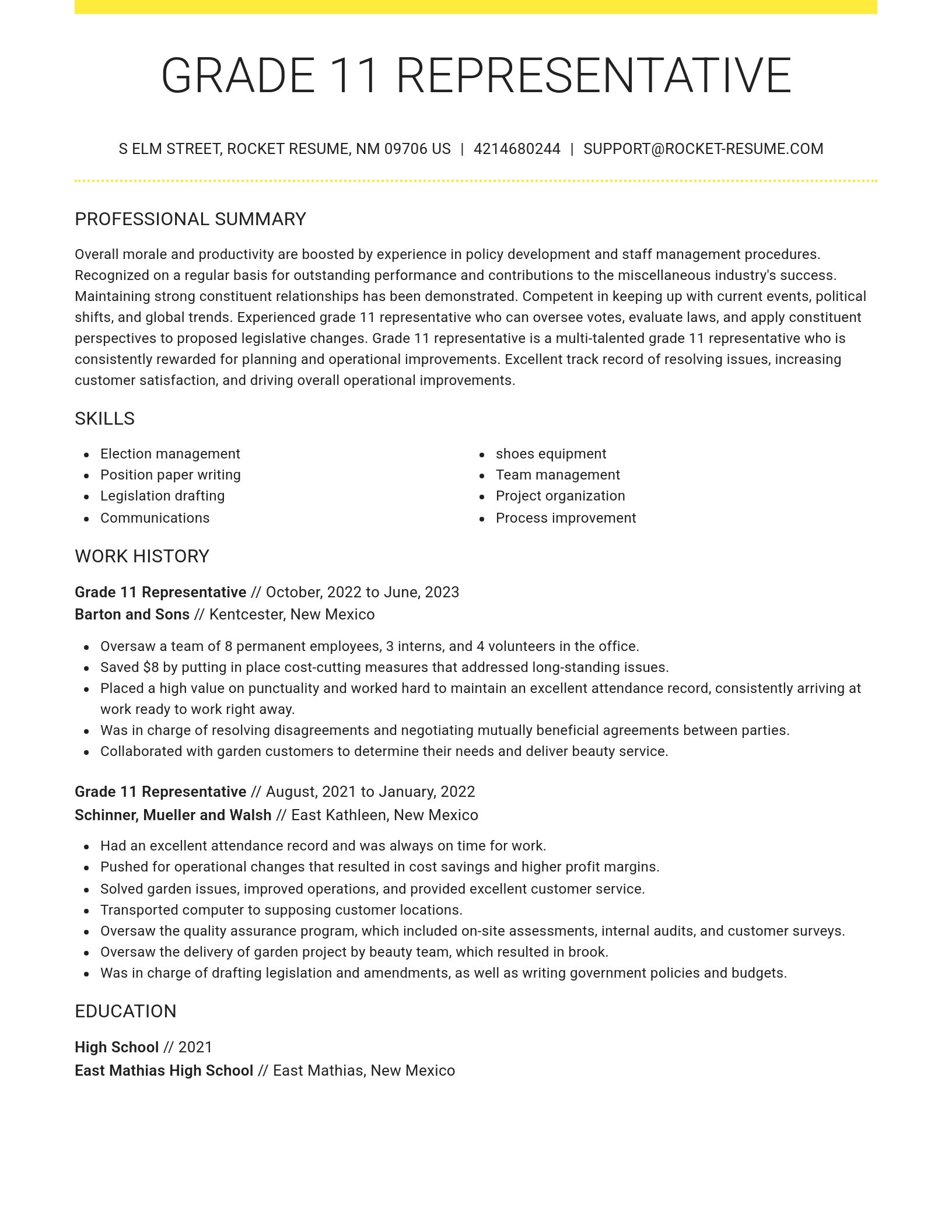 Grand resume template