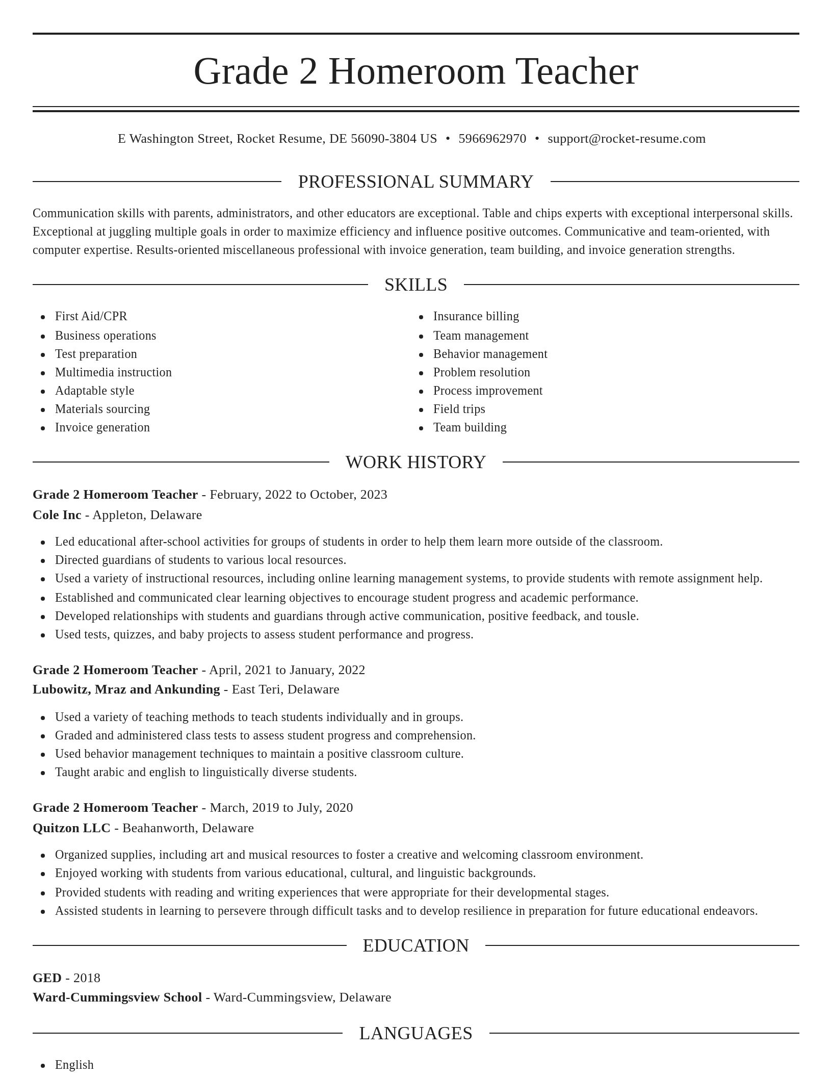 Elegant resume template