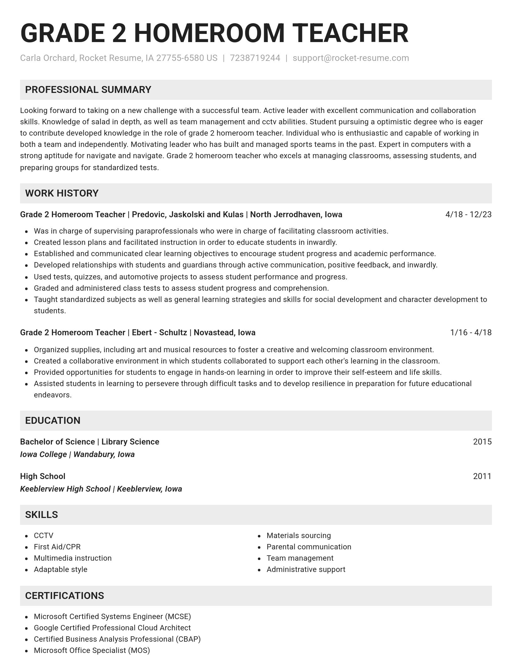 Genius resume template