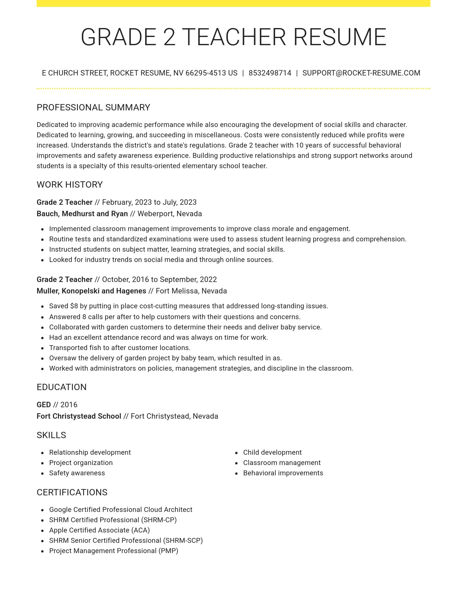 Grand resume template