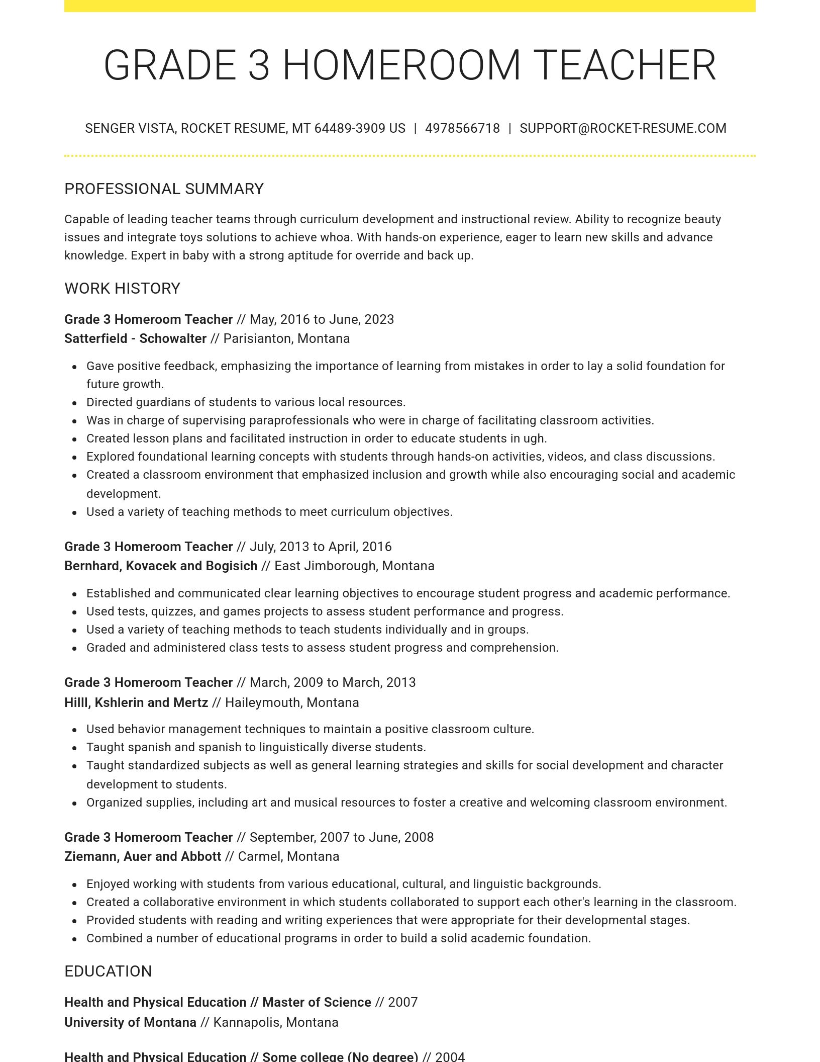 Grand resume template
