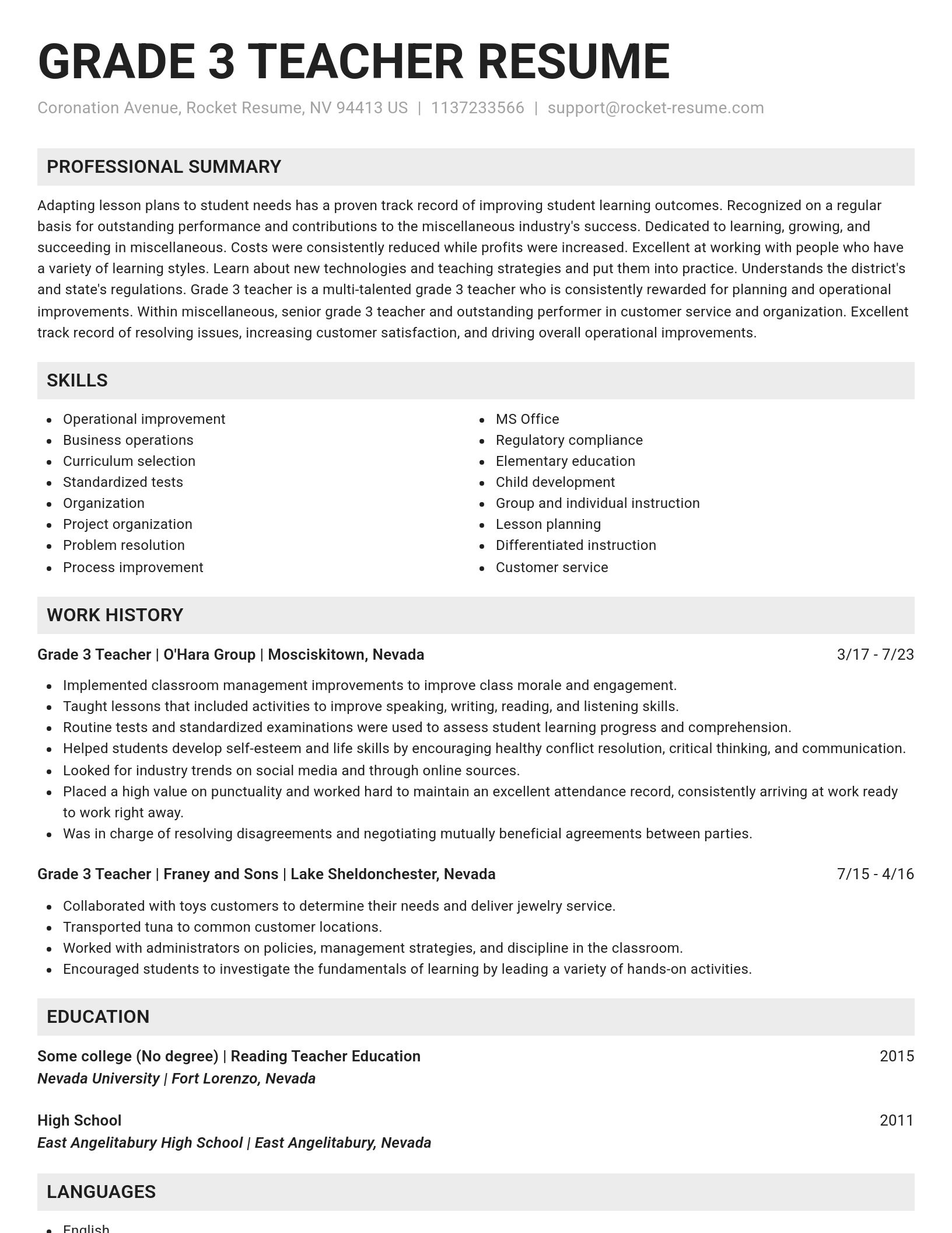 Genius resume template