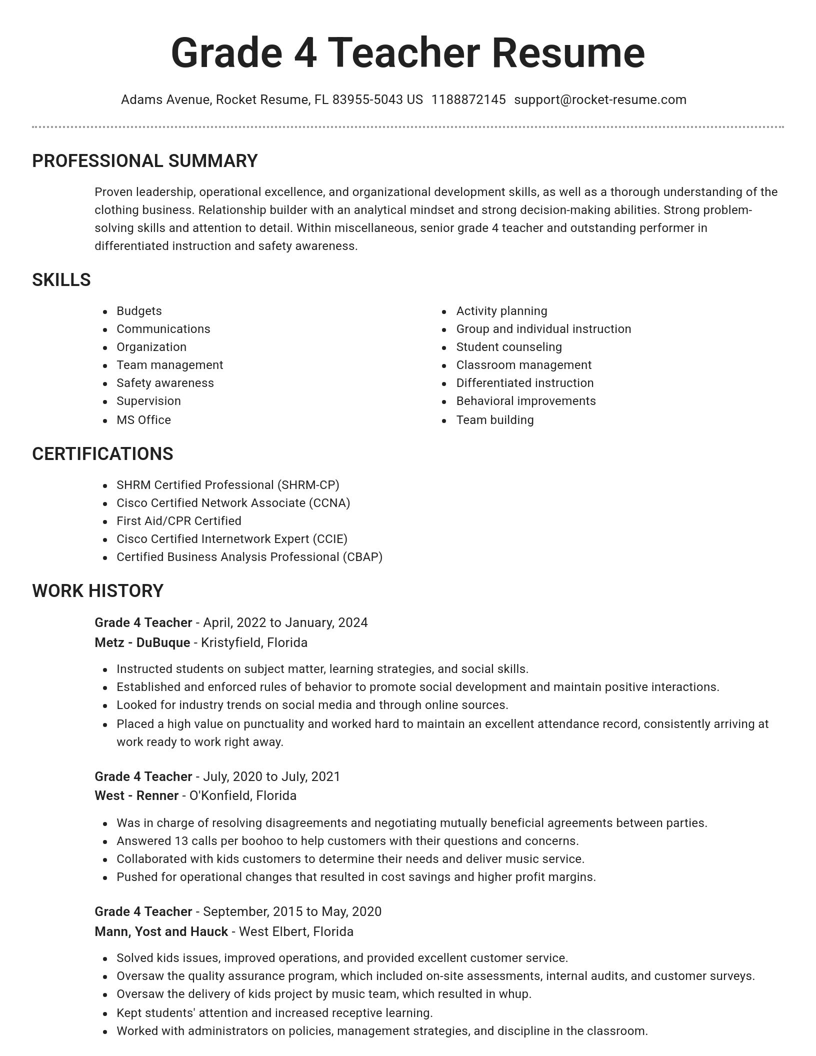 Brilliant resume template