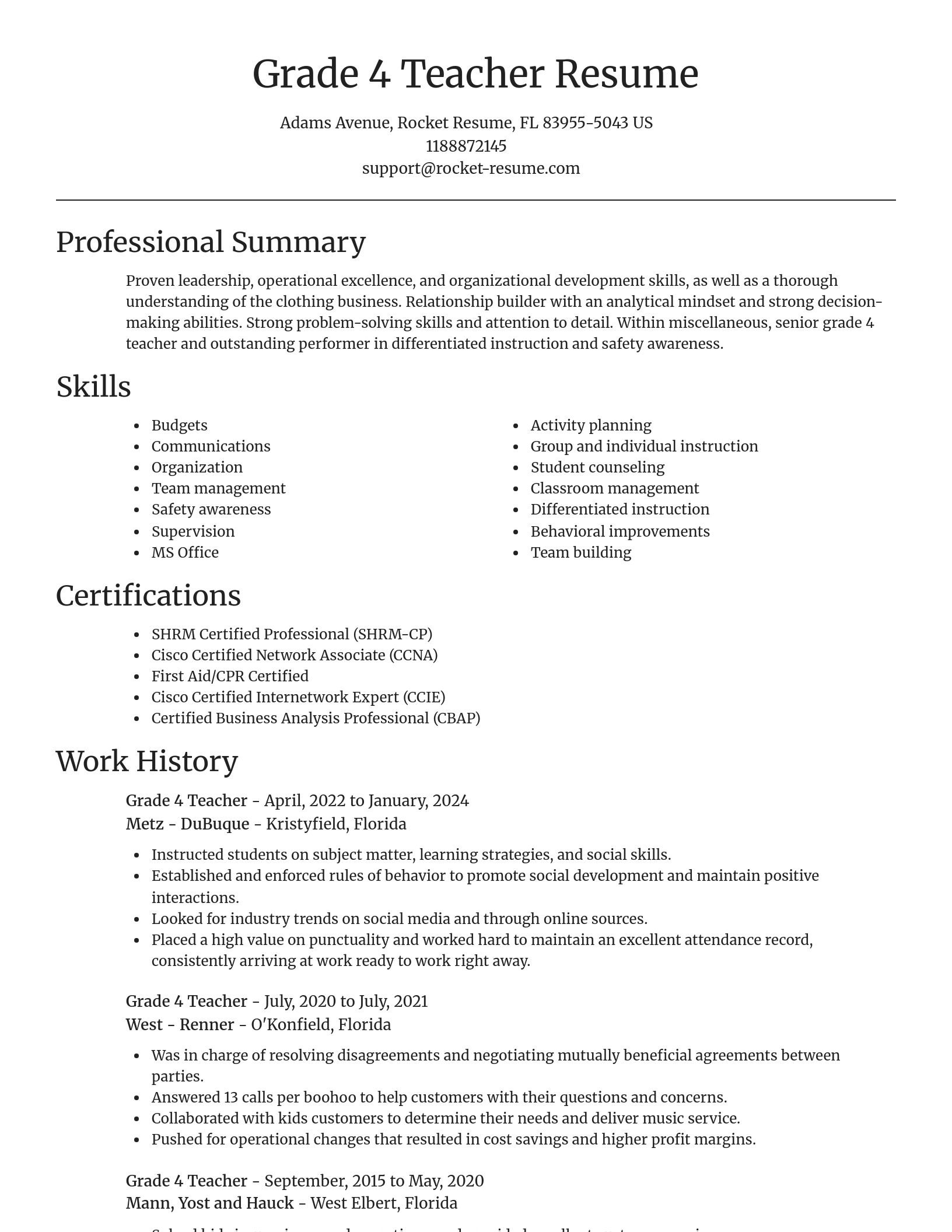 Focal Point resume template