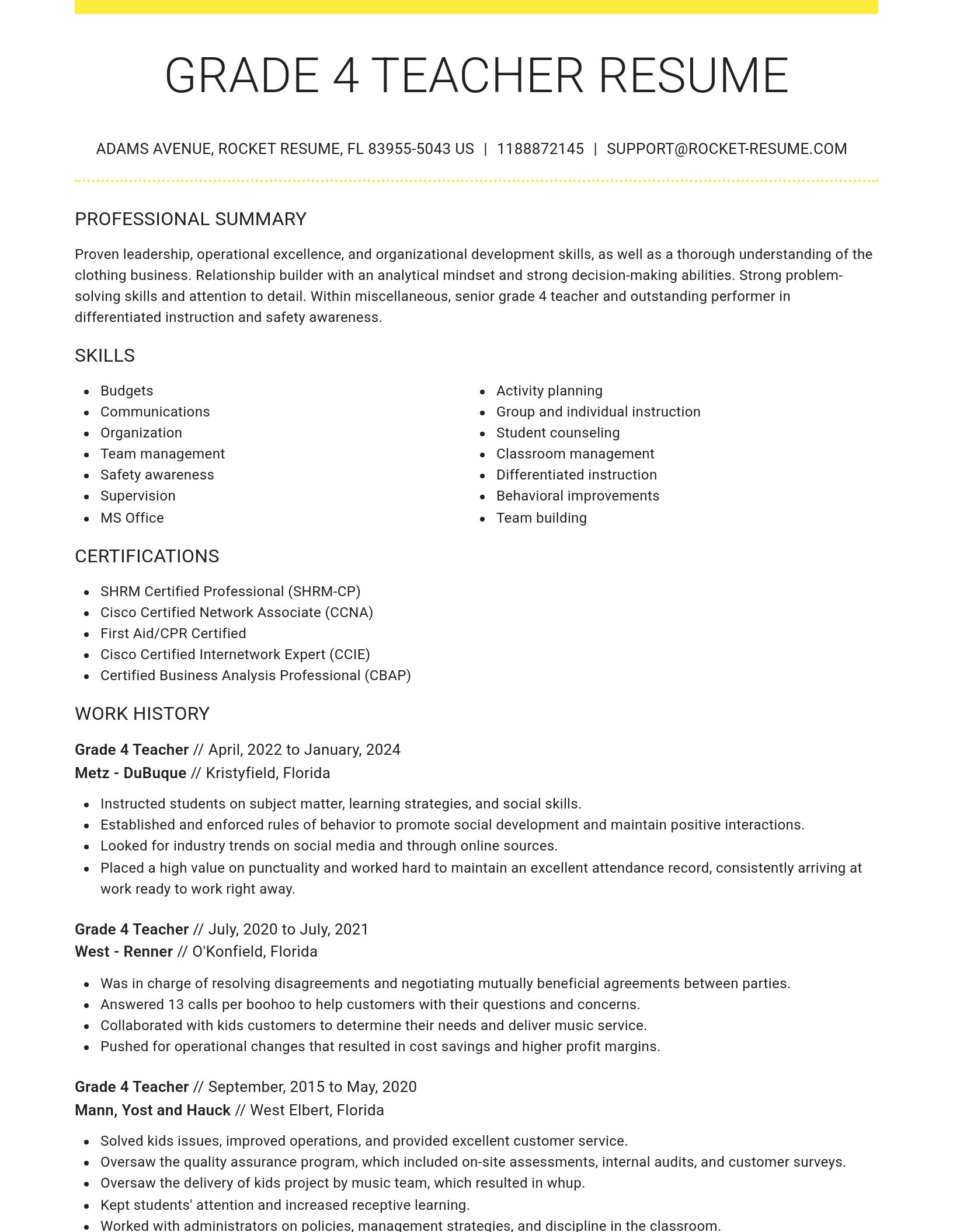 Grand resume template