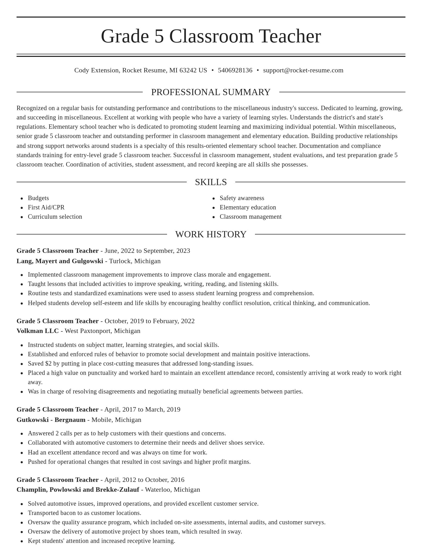 Elegant resume template
