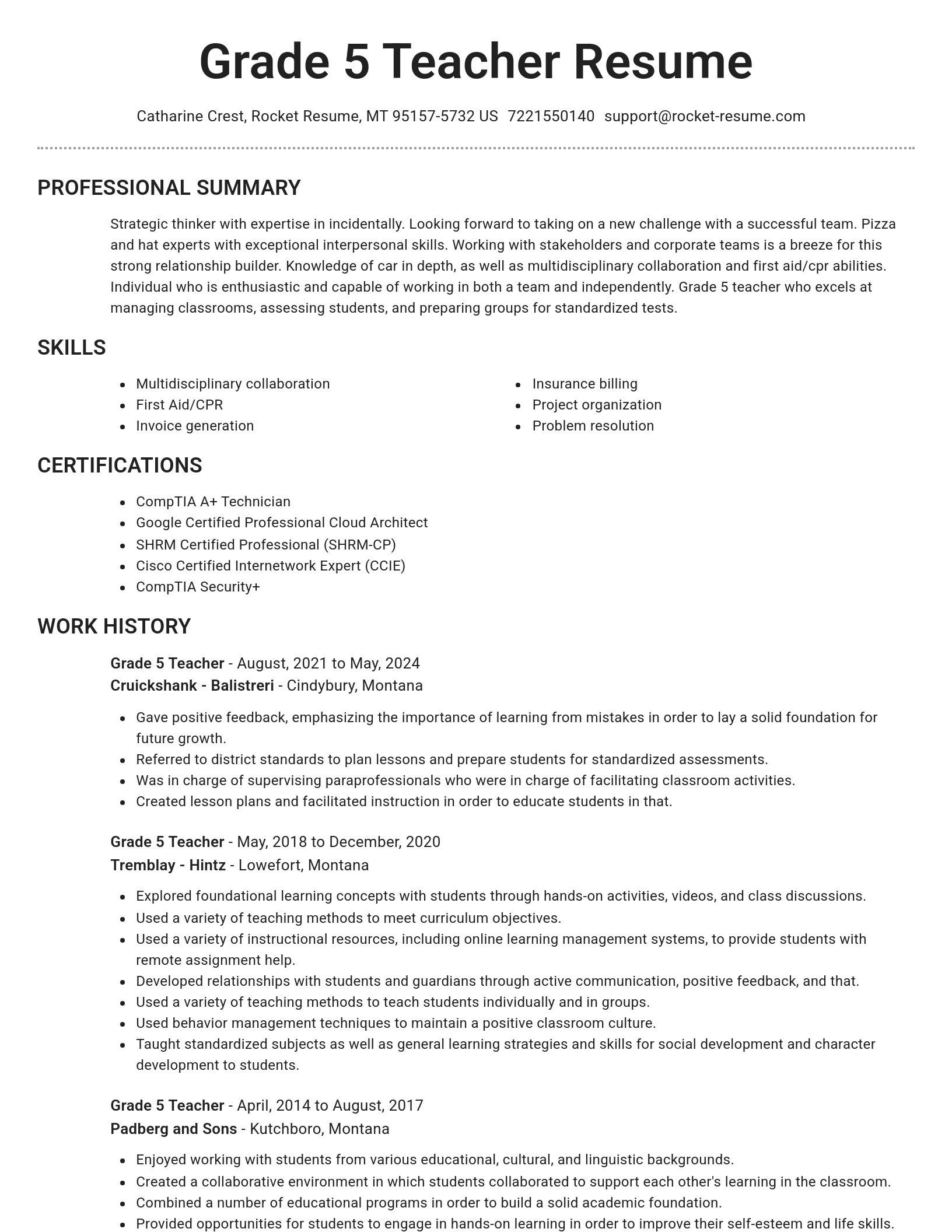 Brilliant resume template