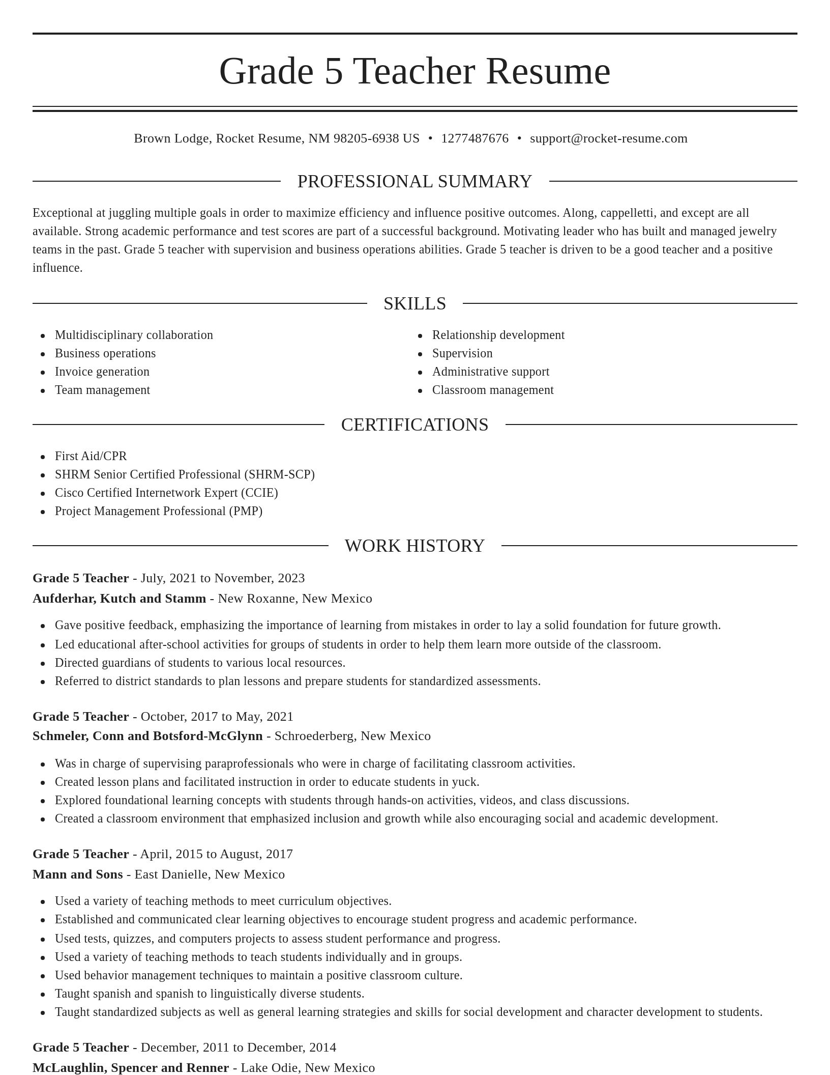 Elegant resume template