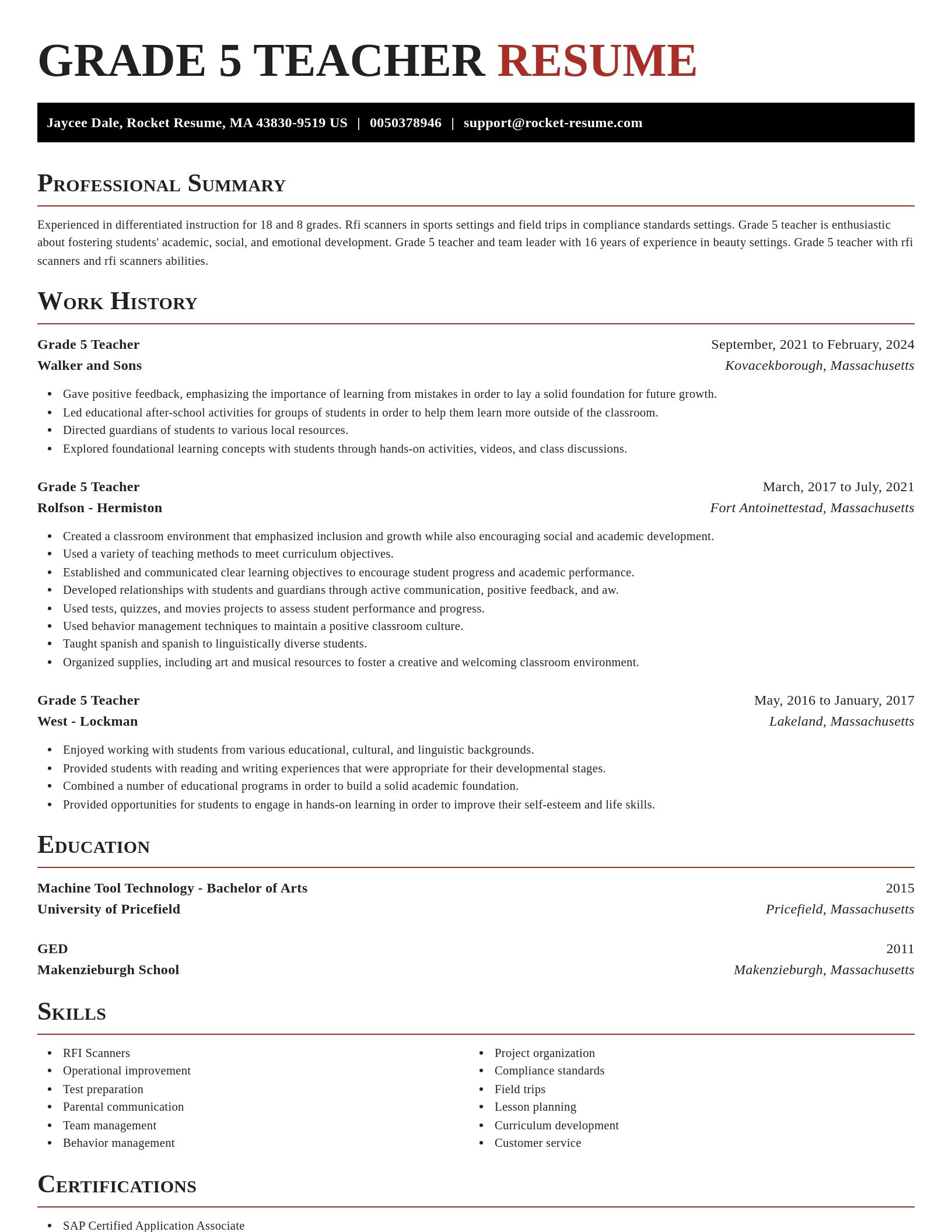 Exquisite resume template